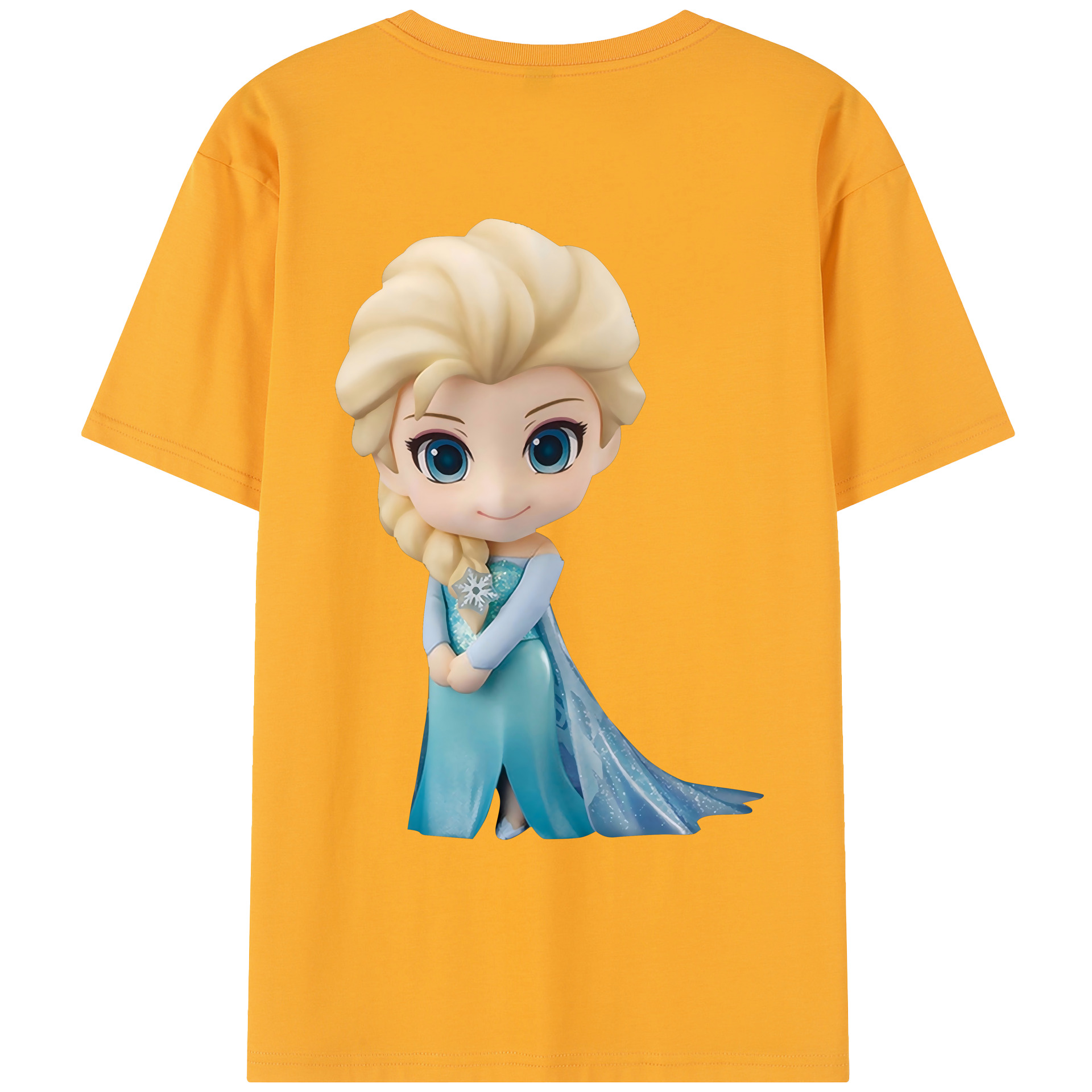 （画像用） アナと雪の女王 アンナ エルサ Frozen Anna Elsa レディース半袖Tシャツ(バックプリント)