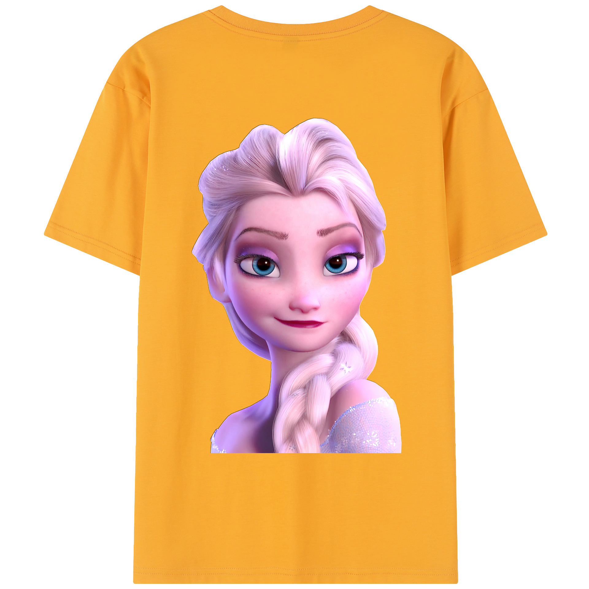 （画像用） アナと雪の女王 アンナ エルサ Frozen Anna Elsa レディース半袖Tシャツ(バックプリント)