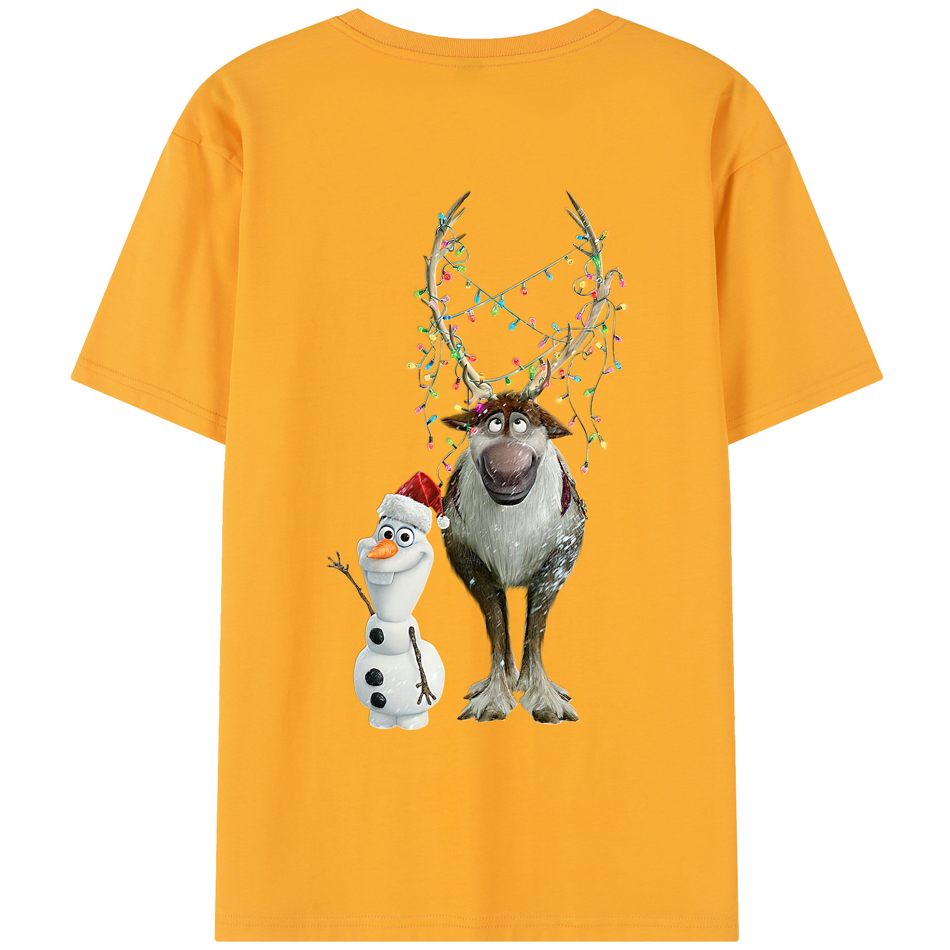 （画像用） アナと雪の女王 アンナ エルサ Frozen Anna Elsa レディース半袖Tシャツ(バックプリント)