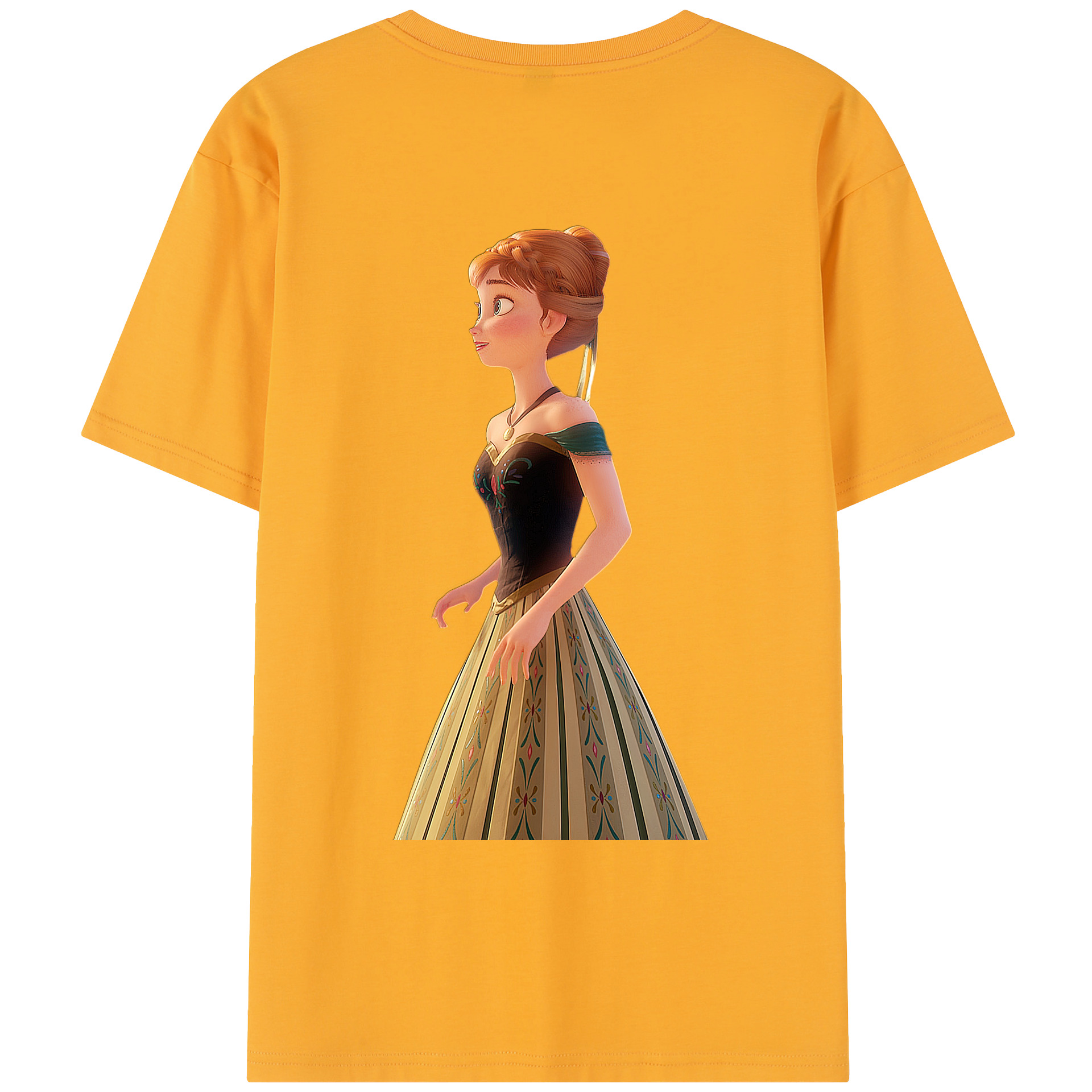 （画像用） アナと雪の女王 アンナ エルサ Frozen Anna Elsa レディース半袖Tシャツ(バックプリント)