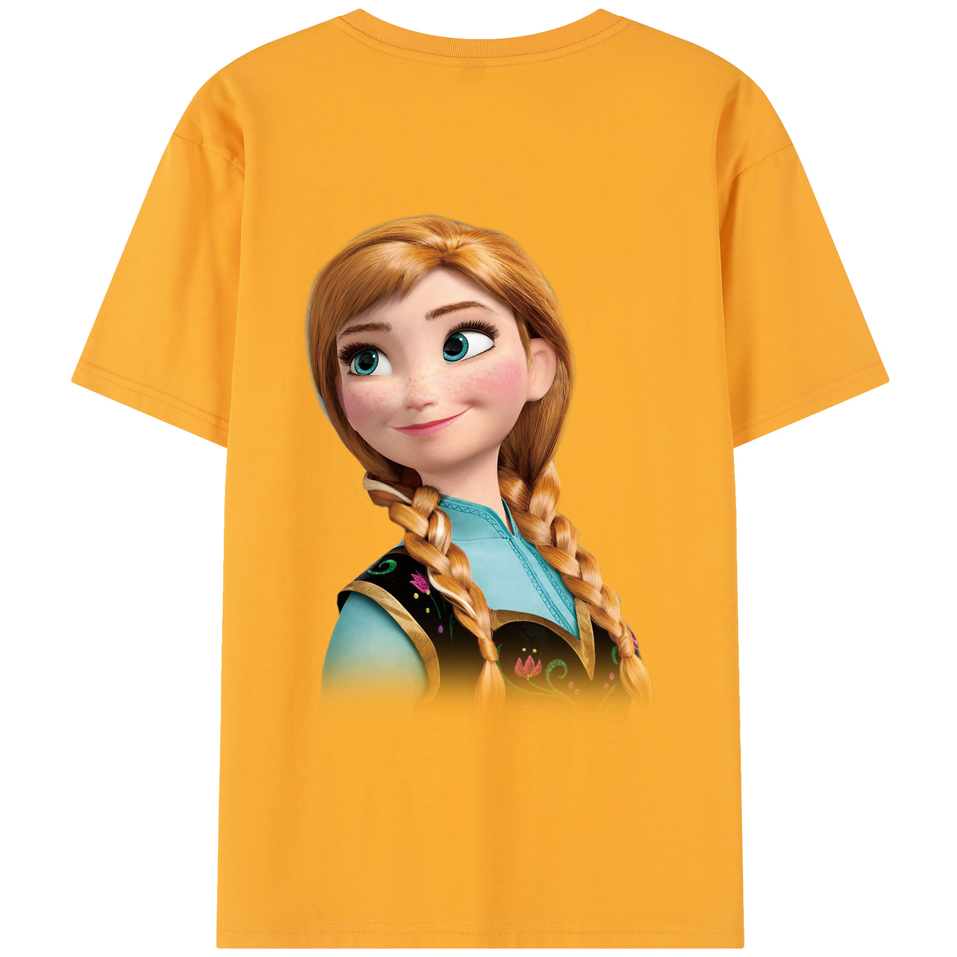 （画像用） アナと雪の女王 アンナ エルサ Frozen Anna Elsa レディース半袖Tシャツ(バックプリント)