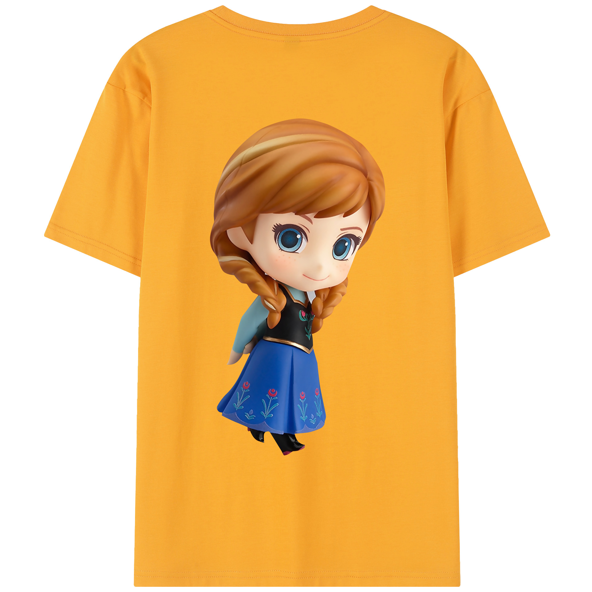 （画像用） アナと雪の女王 アンナ エルサ Frozen Anna Elsa レディース半袖Tシャツ(バックプリント)
