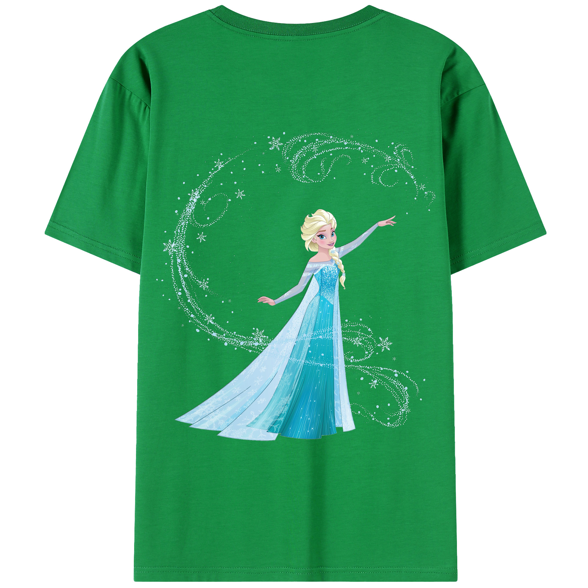（画像用） アナと雪の女王 アンナ エルサ Frozen Anna Elsa レディース半袖Tシャツ(バックプリント)