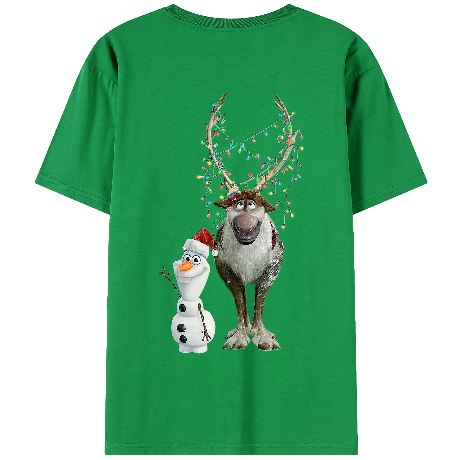 （画像用） アナと雪の女王 アンナ エルサ Frozen Anna Elsa レディース半袖Tシャツ(バックプリント)
