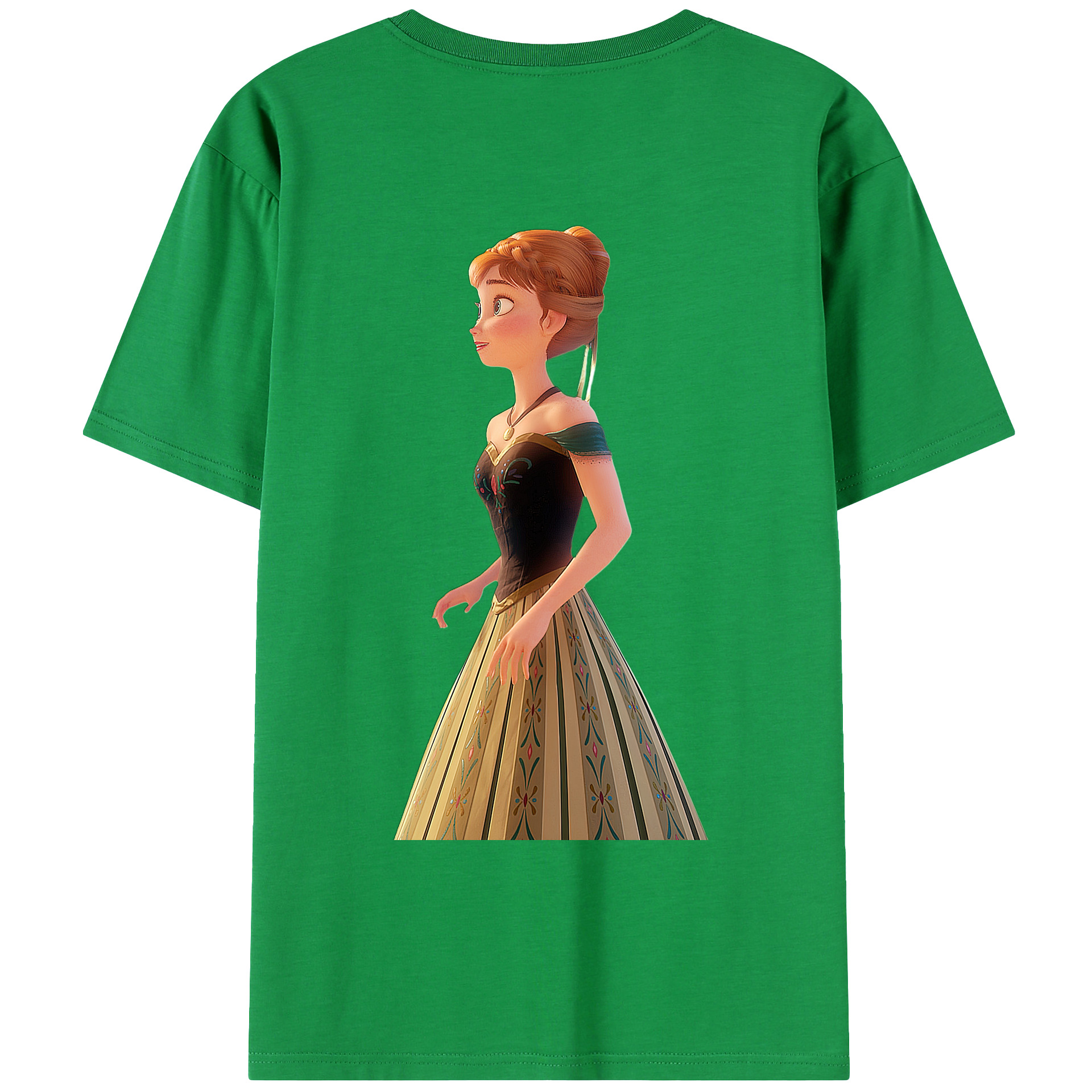 （画像用） アナと雪の女王 アンナ エルサ Frozen Anna Elsa レディース半袖Tシャツ(バックプリント)