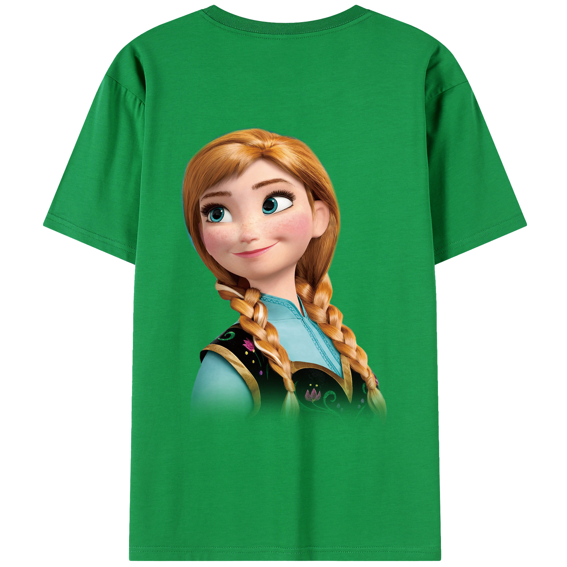 （画像用） アナと雪の女王 アンナ エルサ Frozen Anna Elsa レディース半袖Tシャツ(バックプリント)