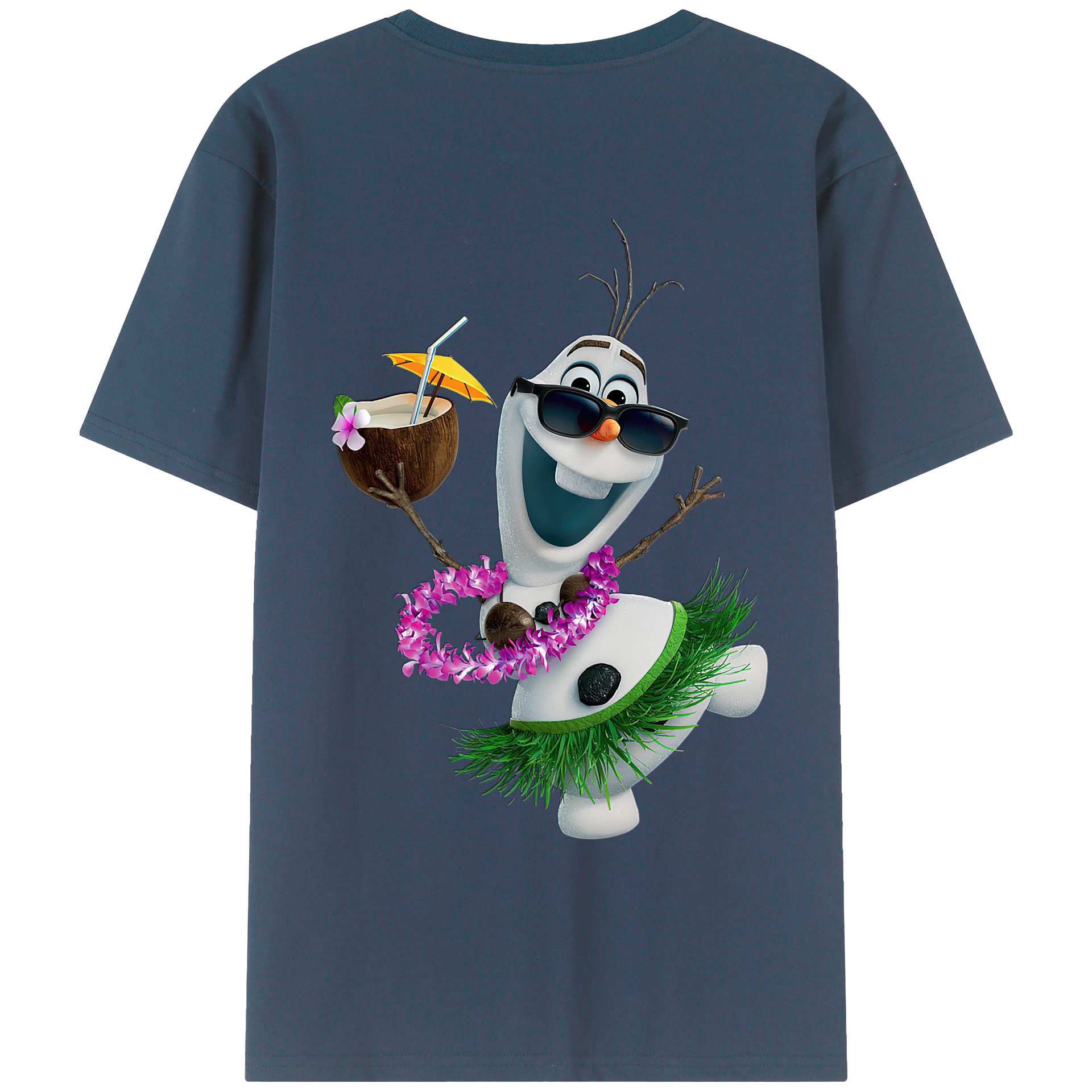 （画像用） アナと雪の女王 アンナ エルサ Frozen Anna Elsa レディース半袖Tシャツ(バックプリント)