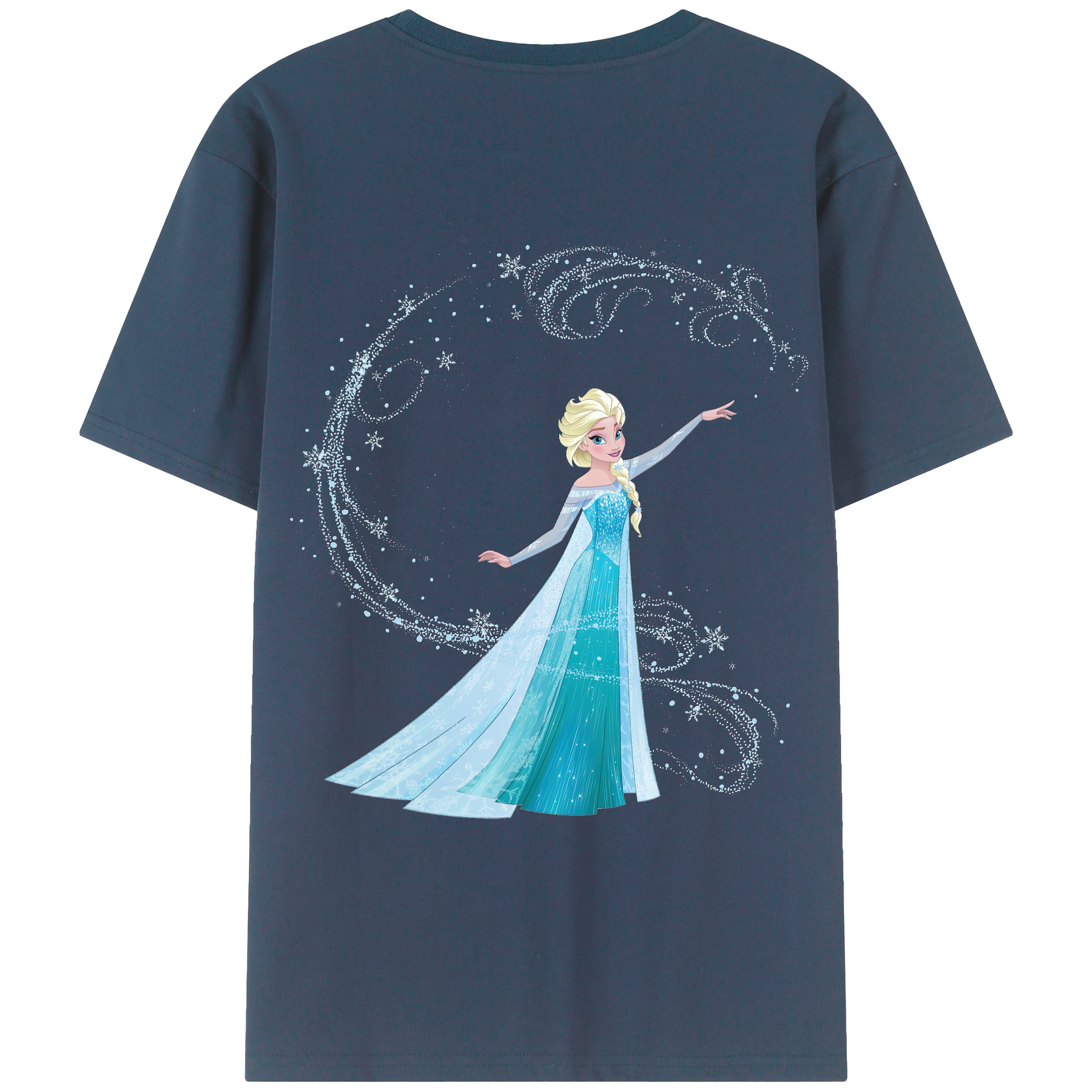 （画像用） アナと雪の女王 アンナ エルサ Frozen Anna Elsa レディース半袖Tシャツ(バックプリント)