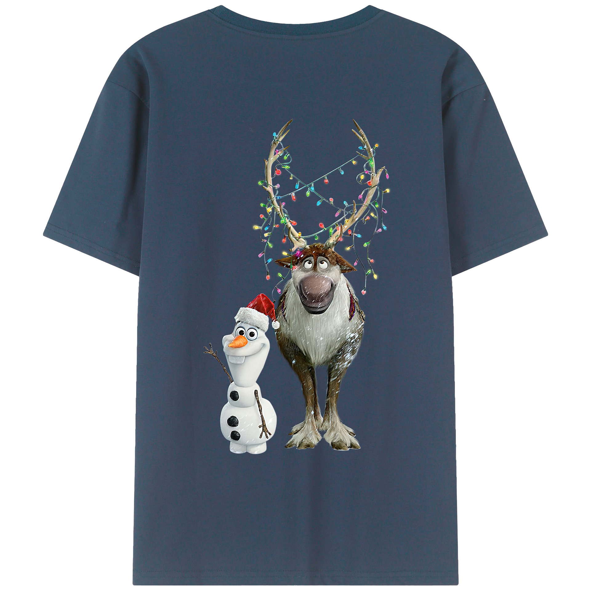（画像用） アナと雪の女王 アンナ エルサ Frozen Anna Elsa レディース半袖Tシャツ(バックプリント)