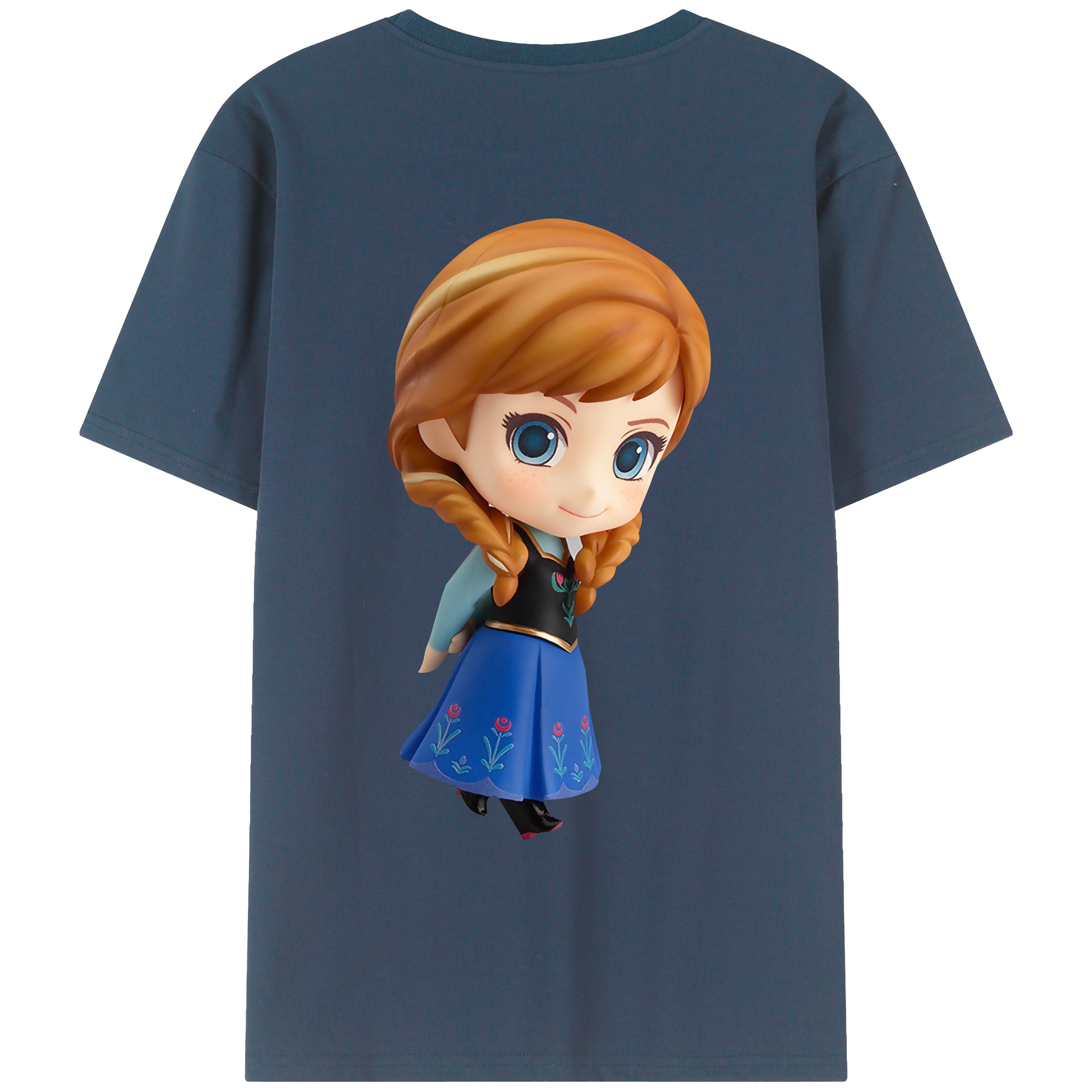 （画像用） アナと雪の女王 アンナ エルサ Frozen Anna Elsa レディース半袖Tシャツ(バックプリント)