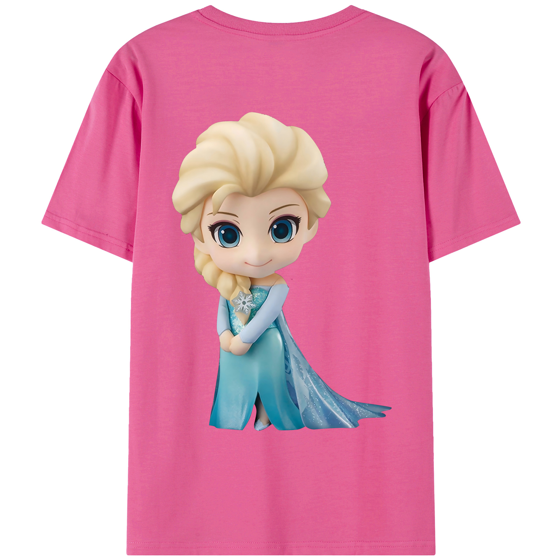 （画像用） アナと雪の女王 アンナ エルサ Frozen Anna Elsa レディース半袖Tシャツ(バックプリント)