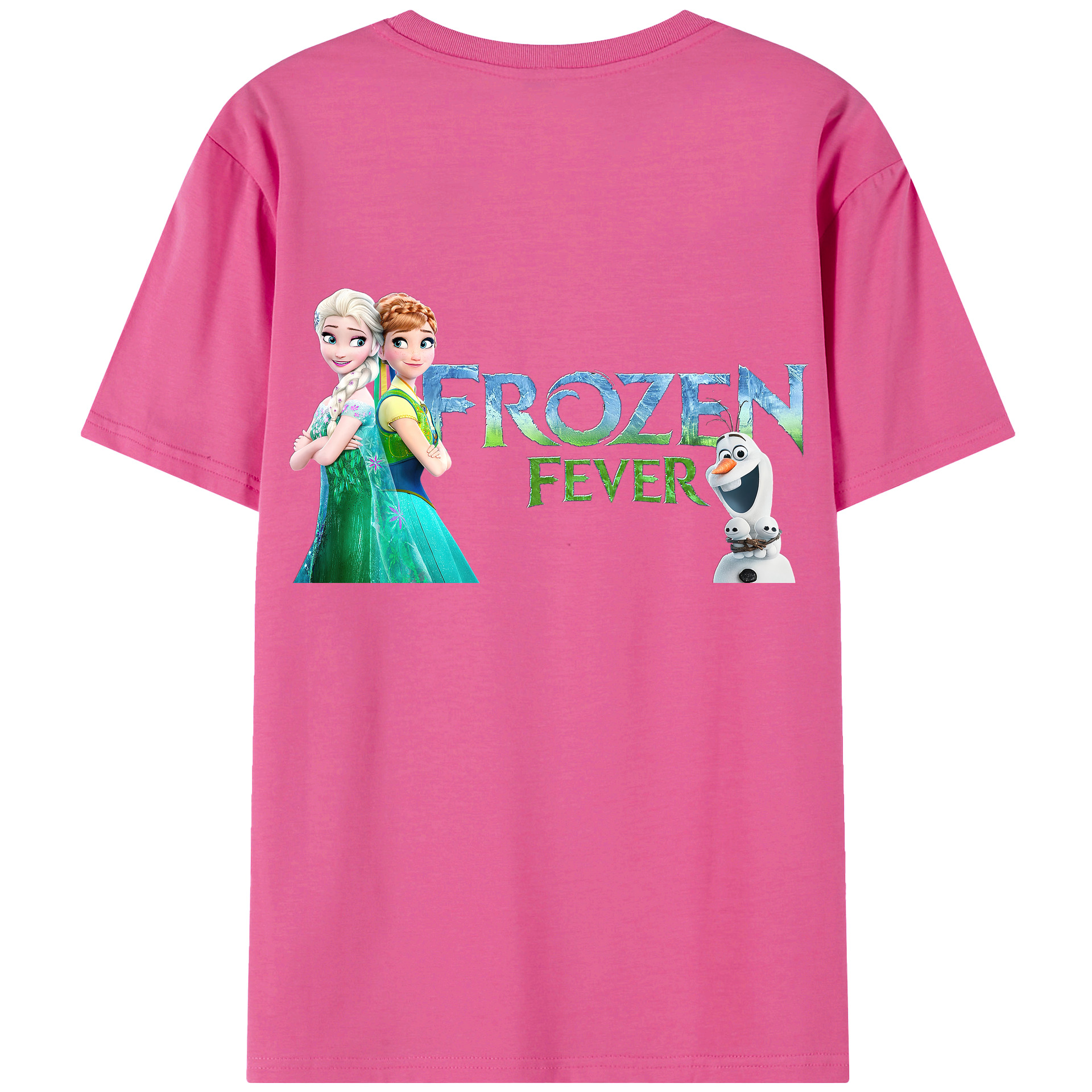 （画像用） アナと雪の女王 アンナ エルサ Frozen Anna Elsa レディース半袖Tシャツ(バックプリント)