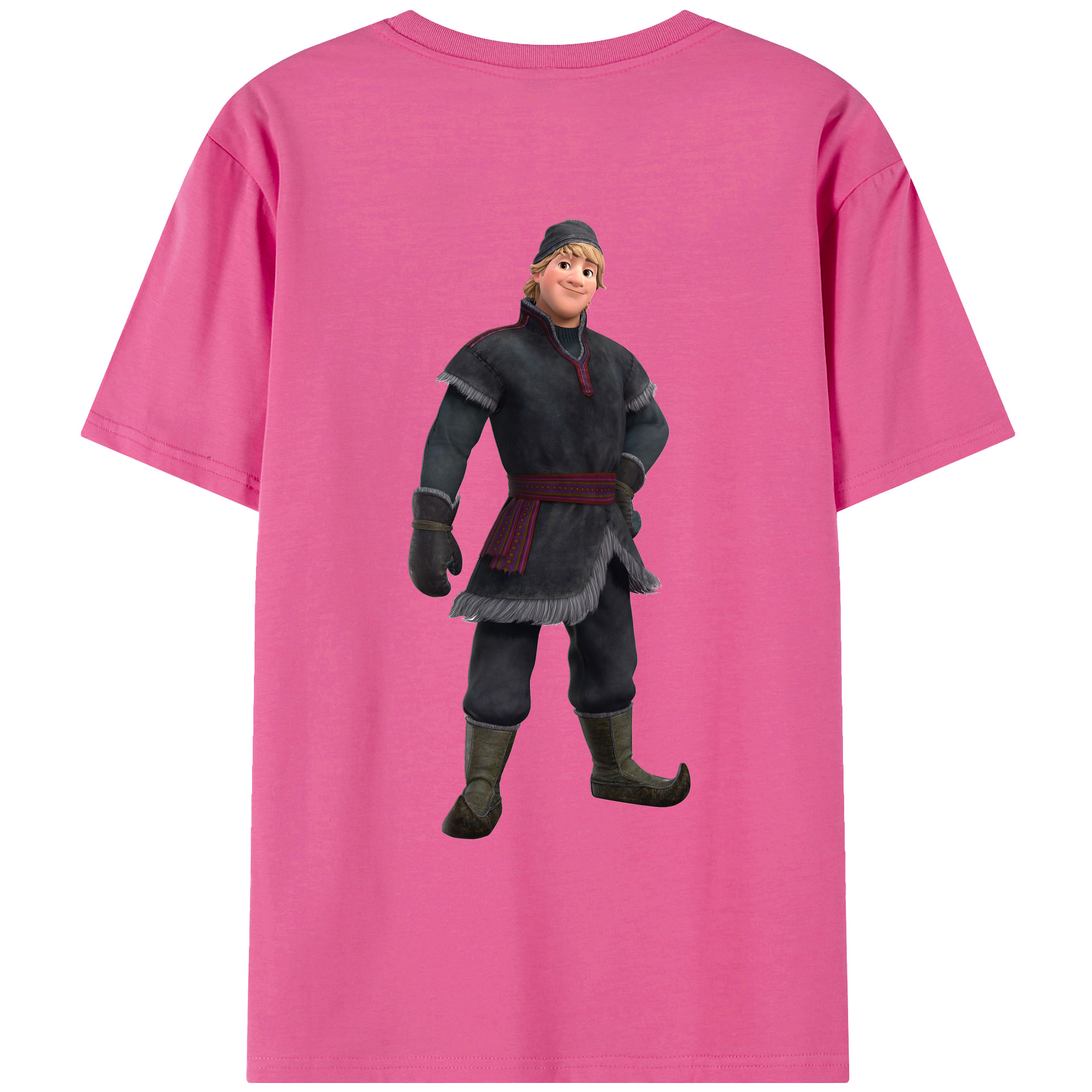 （画像用） アナと雪の女王 アンナ エルサ Frozen Anna Elsa レディース半袖Tシャツ(バックプリント)