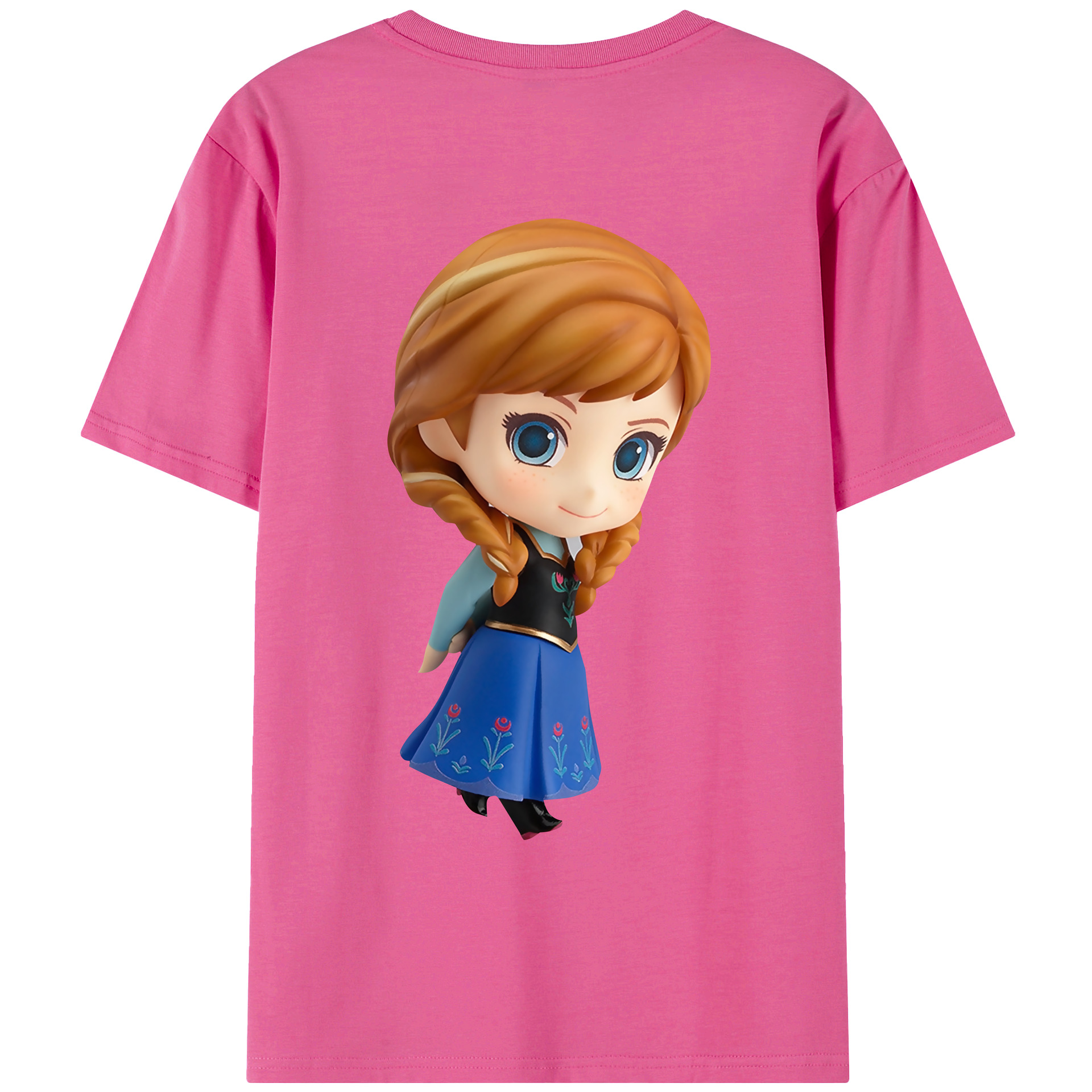 （画像用） アナと雪の女王 アンナ エルサ Frozen Anna Elsa レディース半袖Tシャツ(バックプリント)