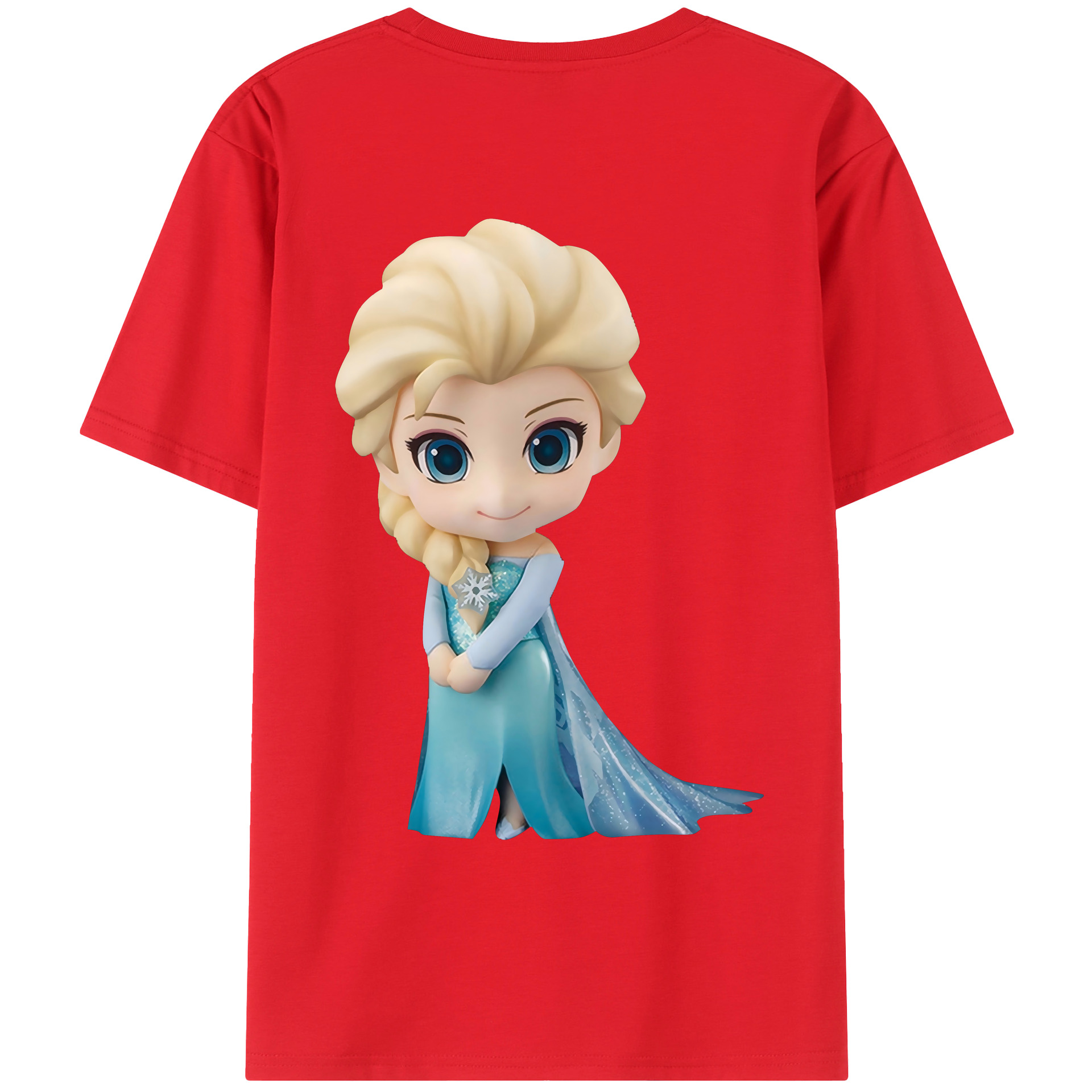 （画像用） アナと雪の女王 アンナ エルサ Frozen Anna Elsa レディース半袖Tシャツ(バックプリント)