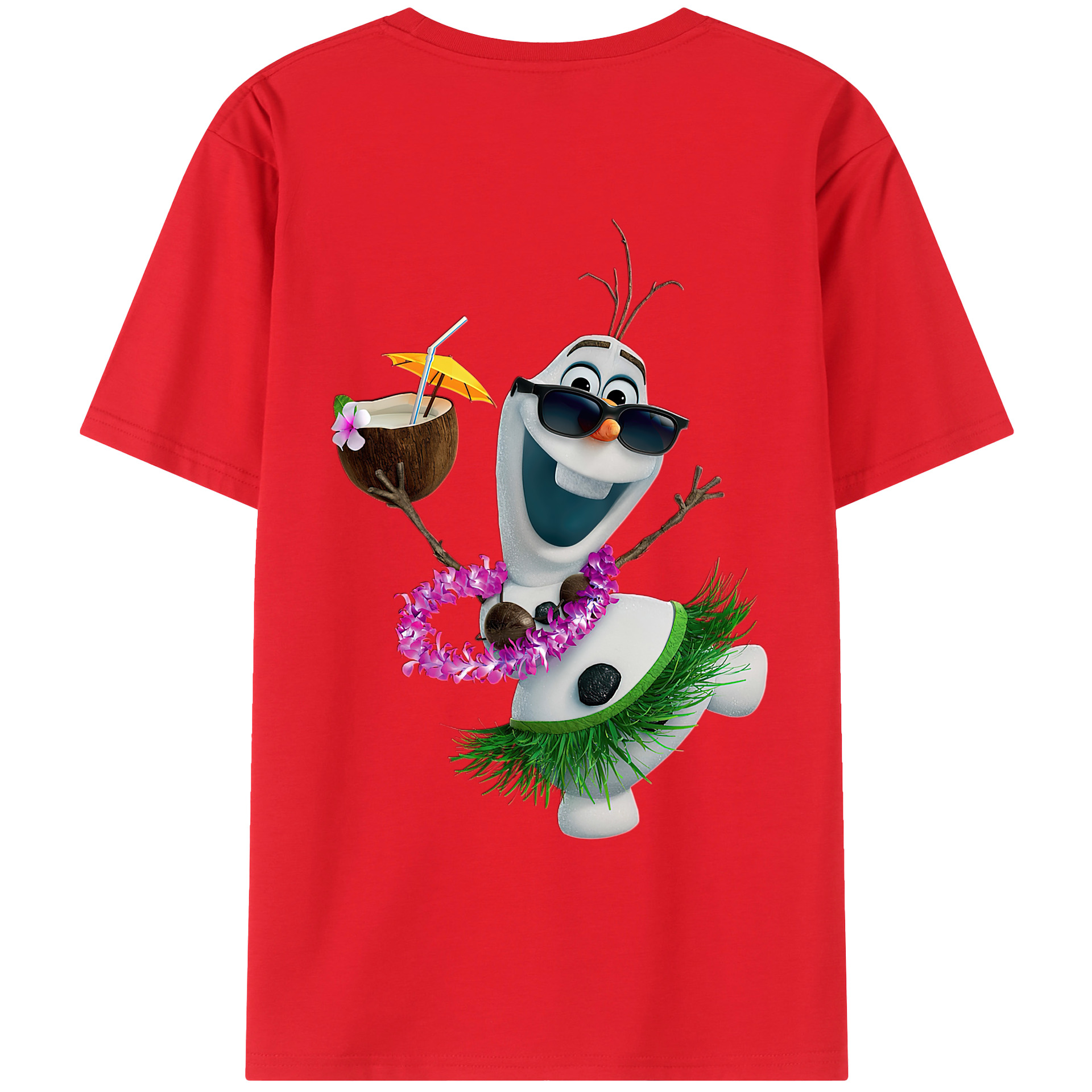 （画像用） アナと雪の女王 アンナ エルサ Frozen Anna Elsa レディース半袖Tシャツ(バックプリント)