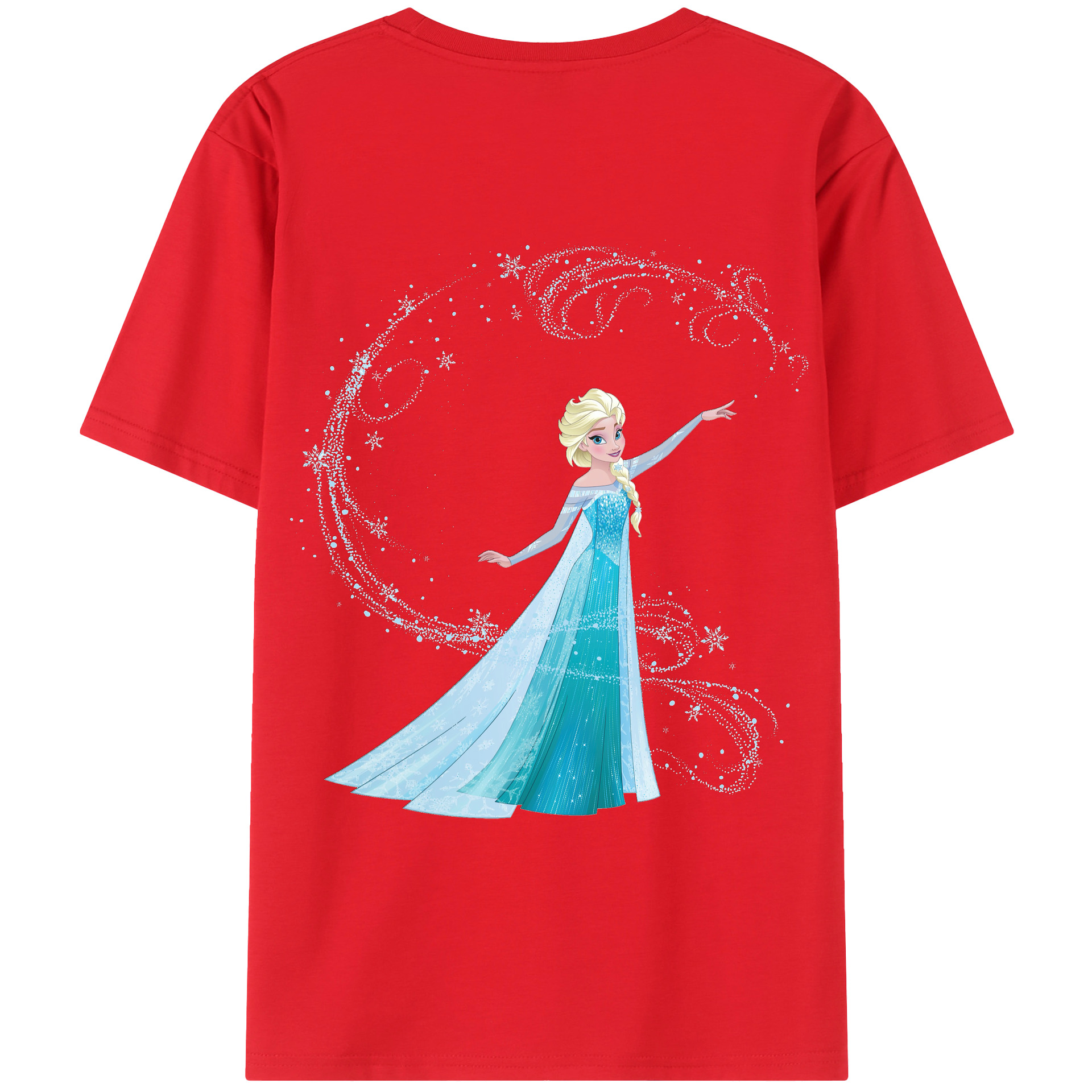 （画像用） アナと雪の女王 アンナ エルサ Frozen Anna Elsa レディース半袖Tシャツ(バックプリント)