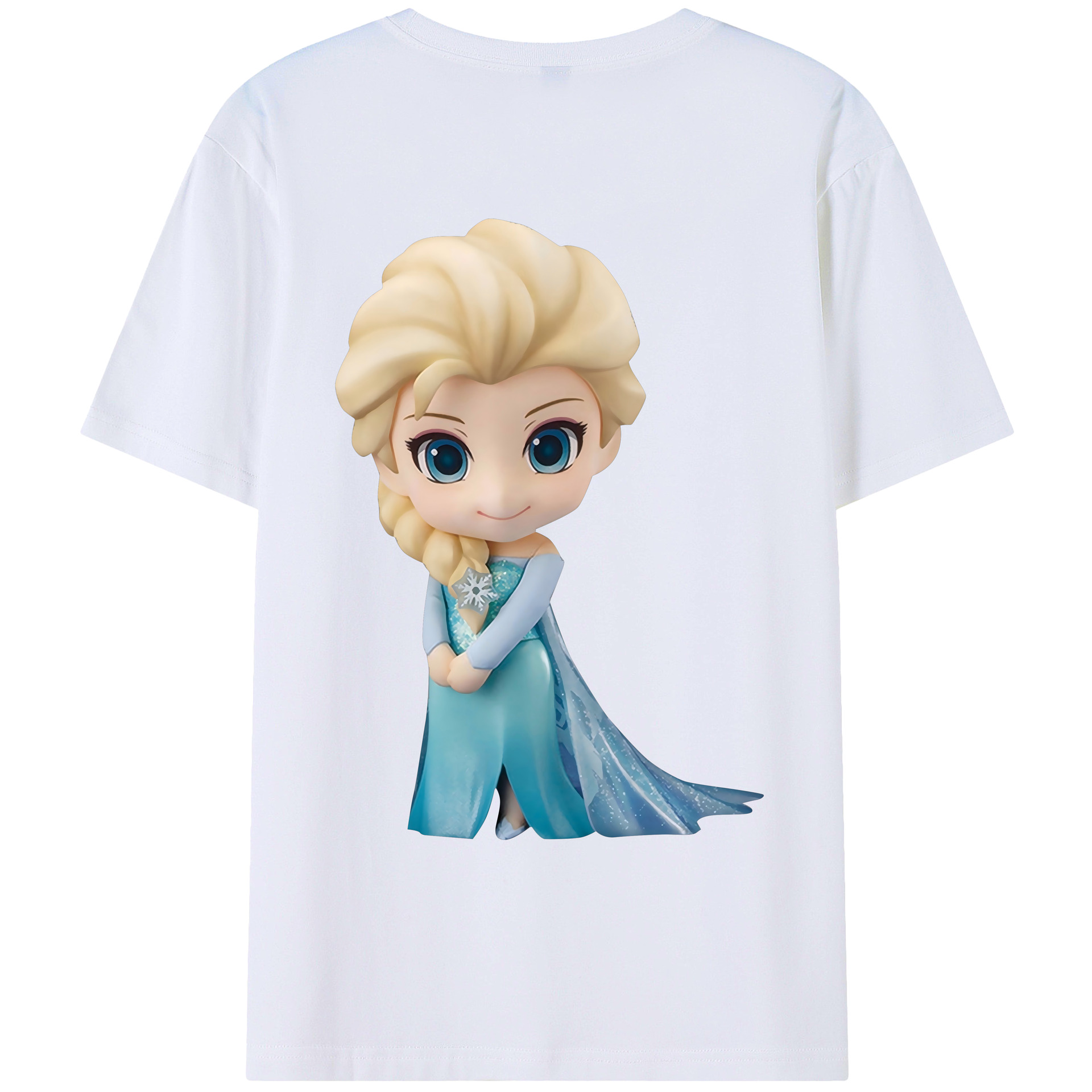 （画像用） アナと雪の女王 アンナ エルサ Frozen Anna Elsa レディース半袖Tシャツ(バックプリント)