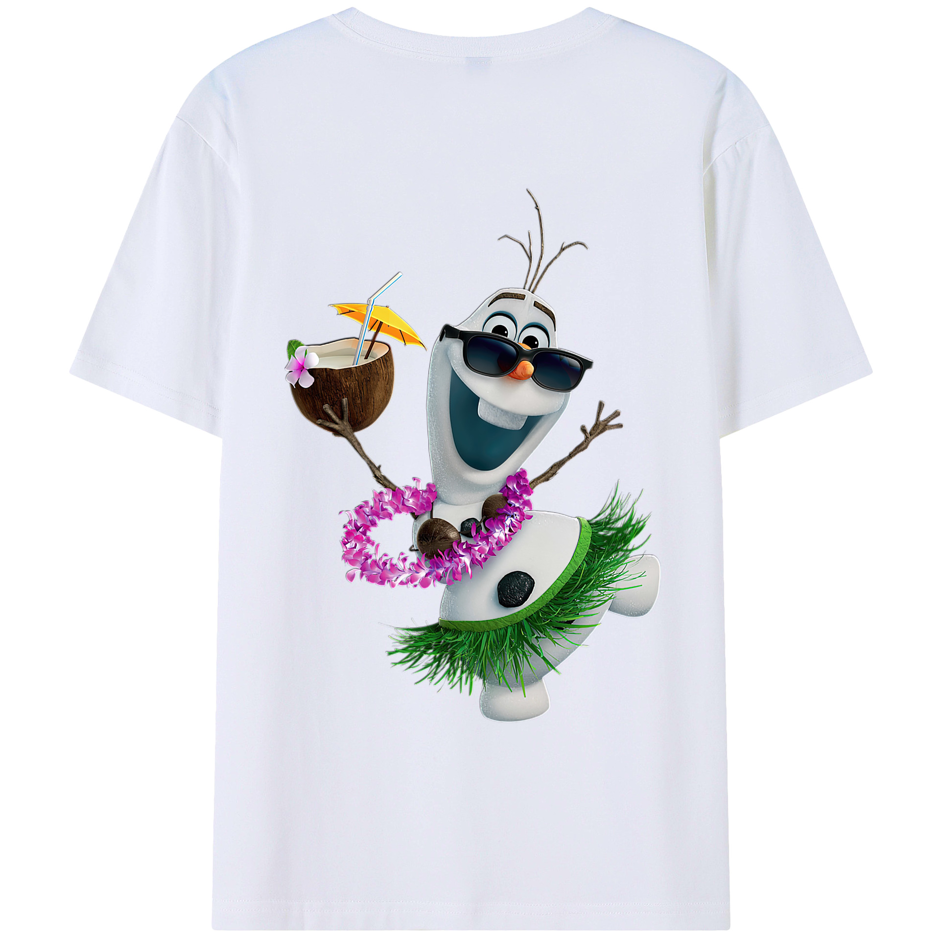 （画像用） アナと雪の女王 アンナ エルサ Frozen Anna Elsa レディース半袖Tシャツ(バックプリント)