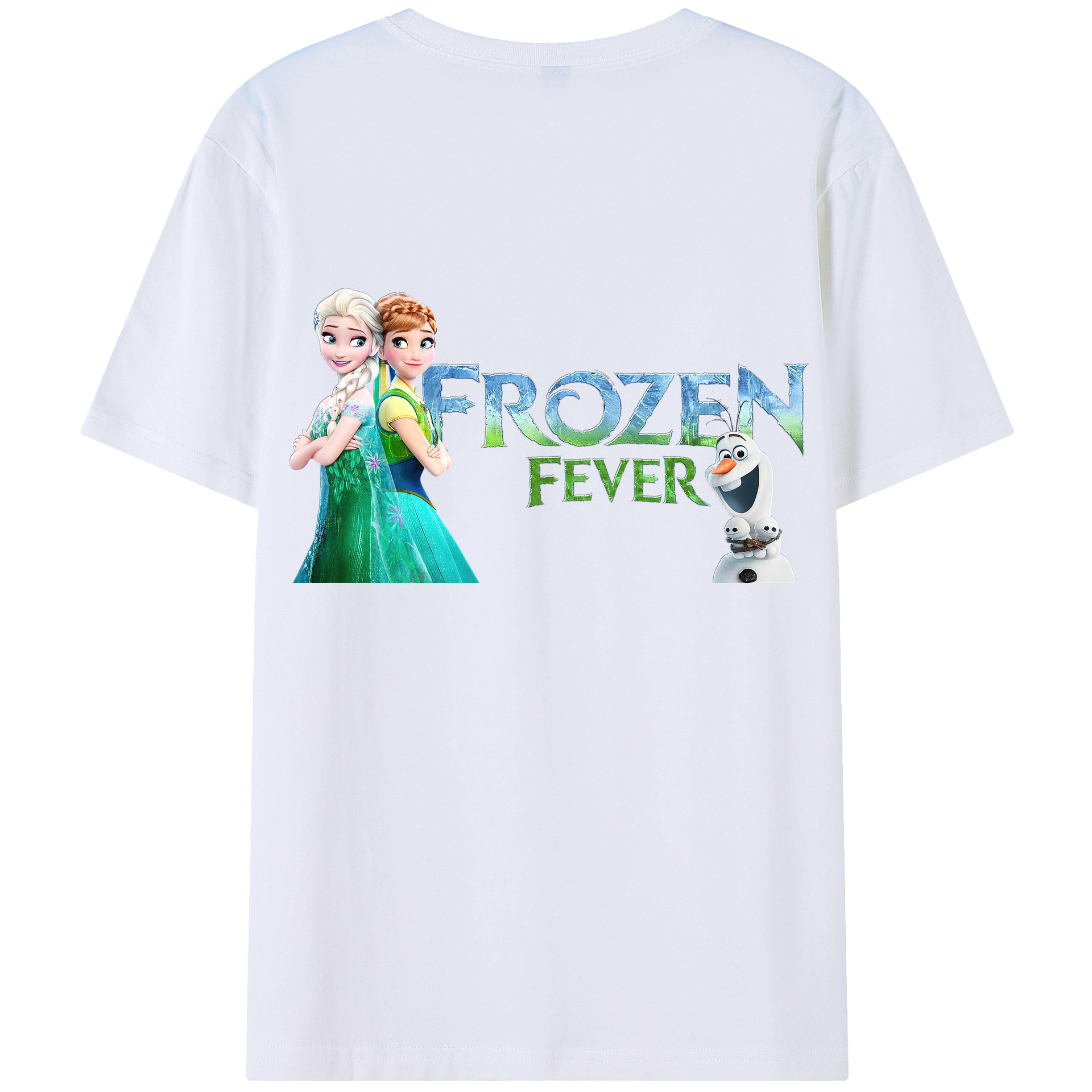 （画像用） アナと雪の女王 アンナ エルサ Frozen Anna Elsa レディース半袖Tシャツ(バックプリント)
