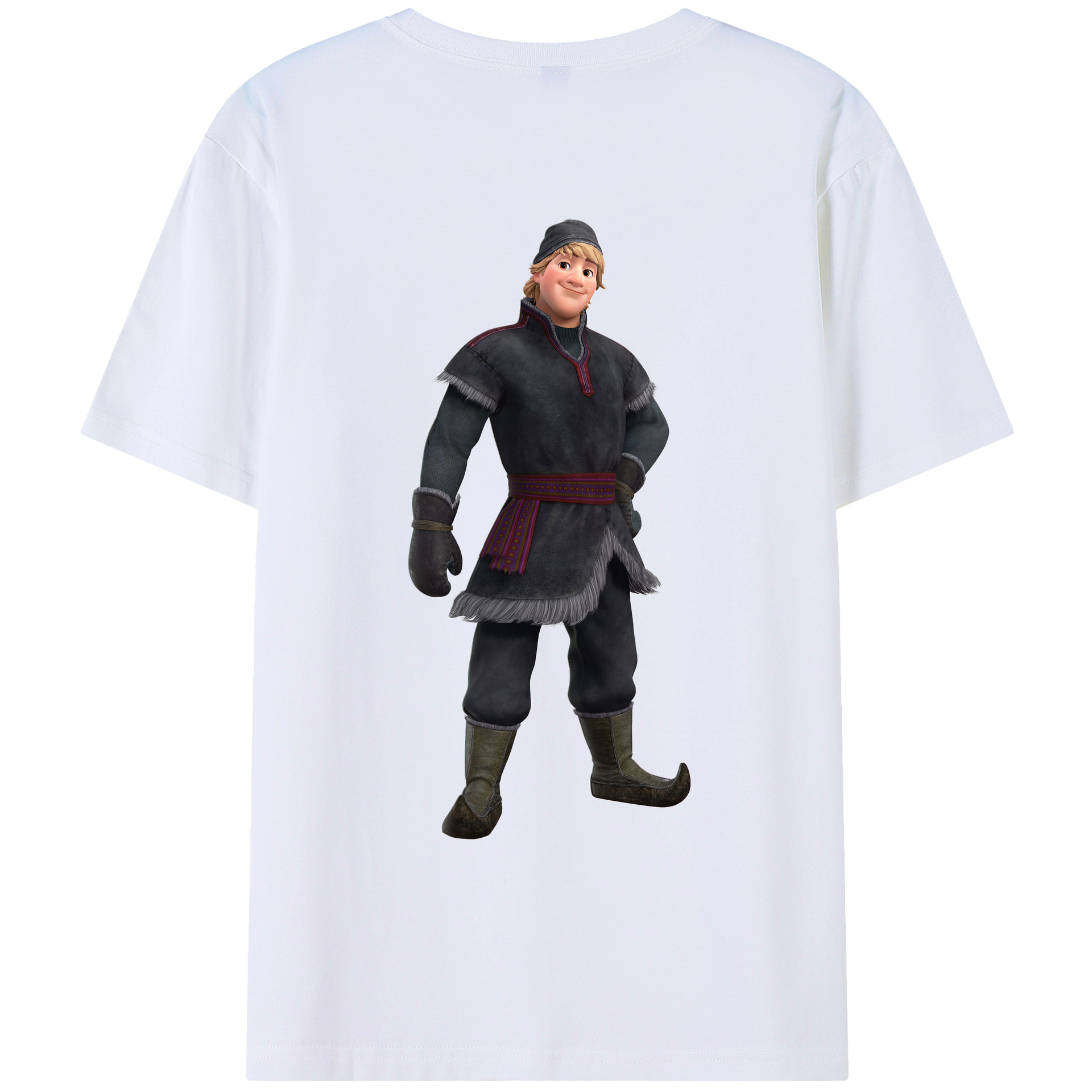 （画像用） アナと雪の女王 アンナ エルサ Frozen Anna Elsa レディース半袖Tシャツ(バックプリント)