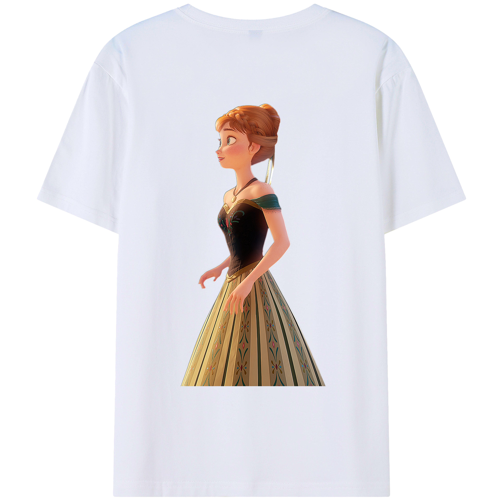 （画像用） アナと雪の女王 アンナ エルサ Frozen Anna Elsa レディース半袖Tシャツ(バックプリント)