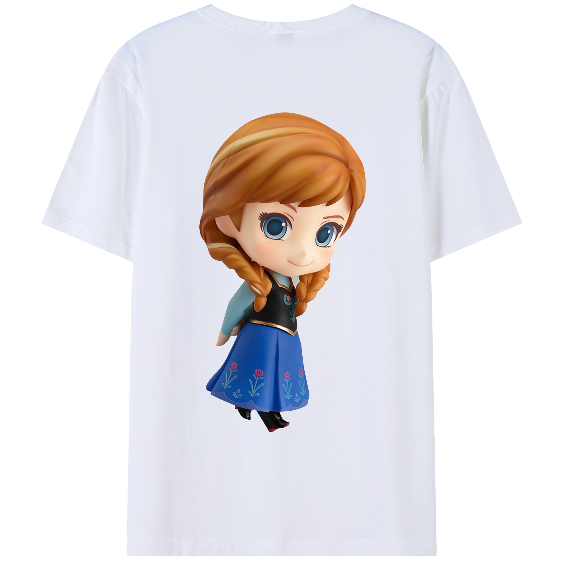 （画像用） アナと雪の女王 アンナ エルサ Frozen Anna Elsa レディース半袖Tシャツ(バックプリント)