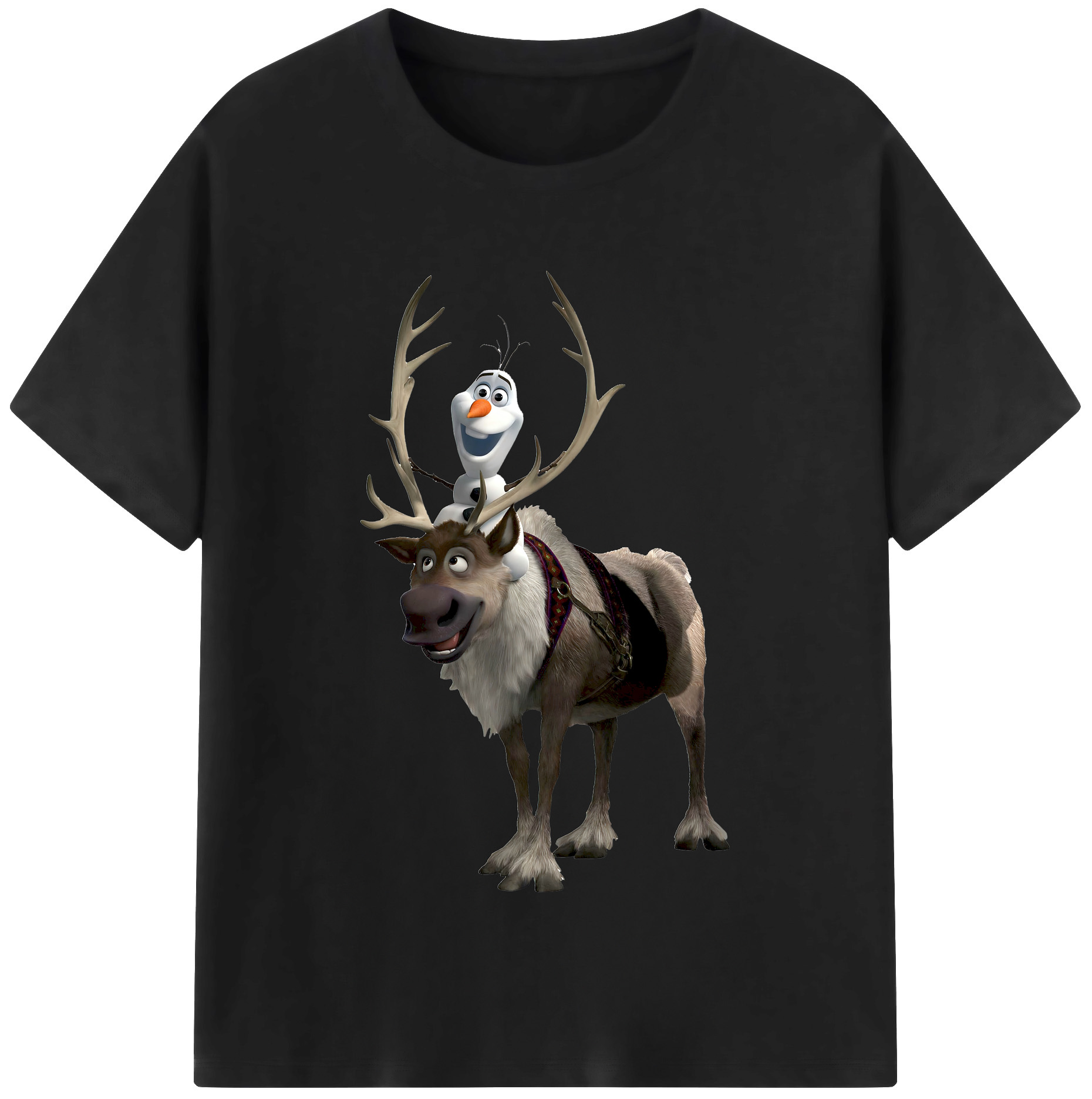 （画像用） アナと雪の女王 アンナ エルサ Frozen Anna Elsa レディースカジュアルプリントTシャツ（綿100％）