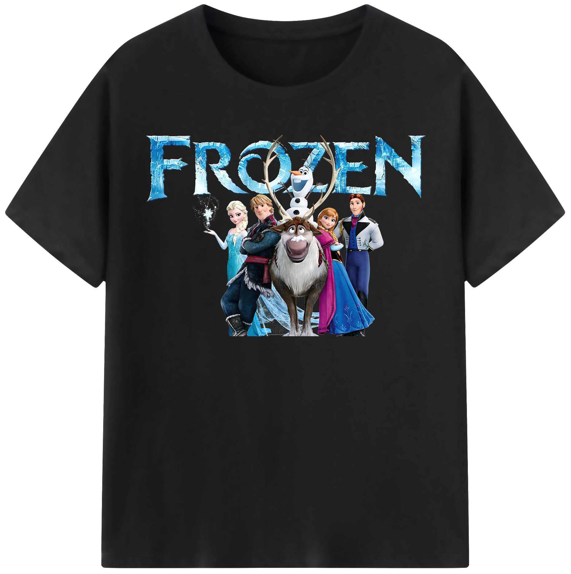 （画像用） アナと雪の女王 アンナ エルサ Frozen Anna Elsa レディースカジュアルプリントTシャツ（綿100％）