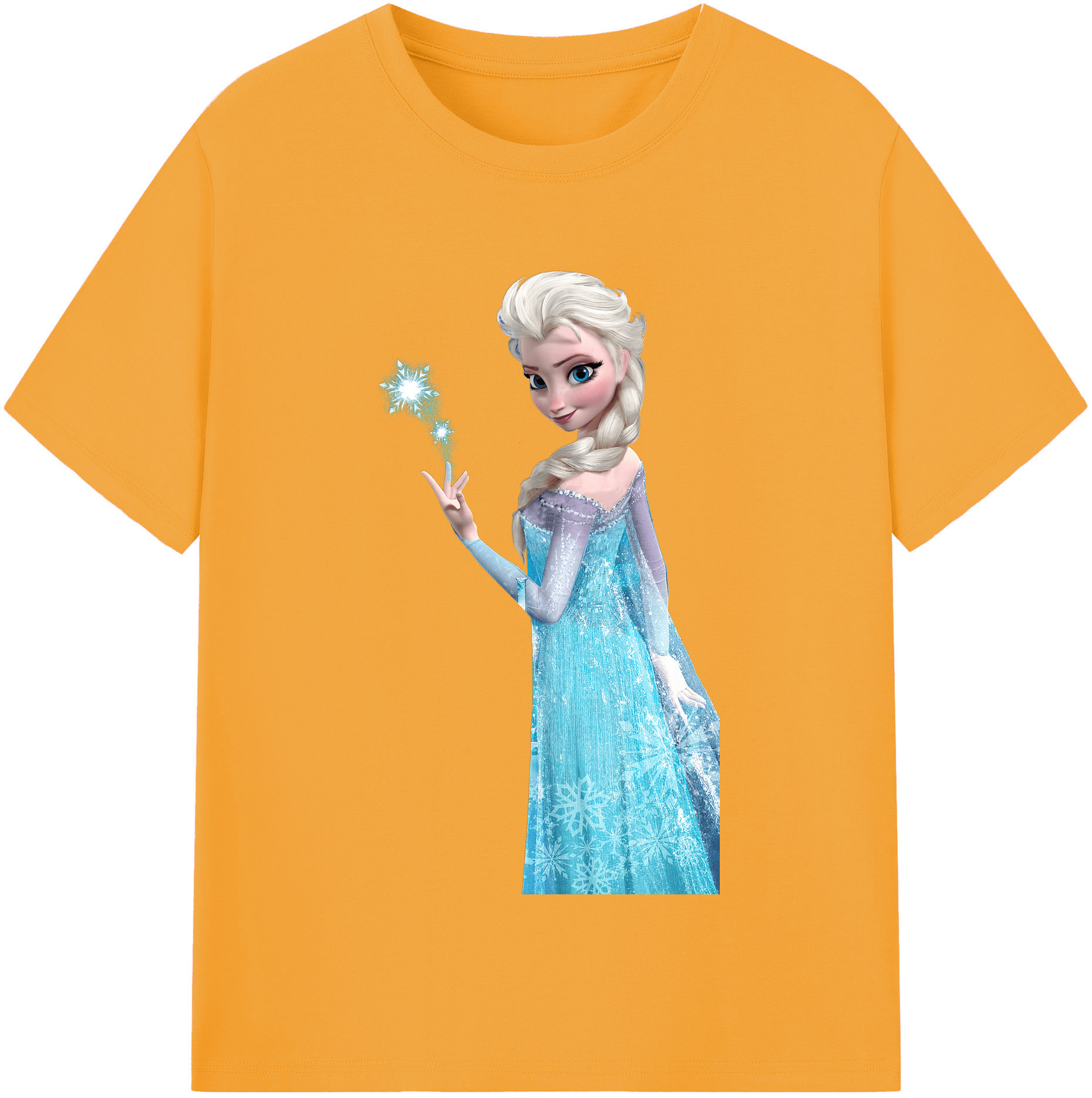 （画像用） アナと雪の女王 アンナ エルサ Frozen Anna Elsa レディースカジュアルプリントTシャツ（綿100％）