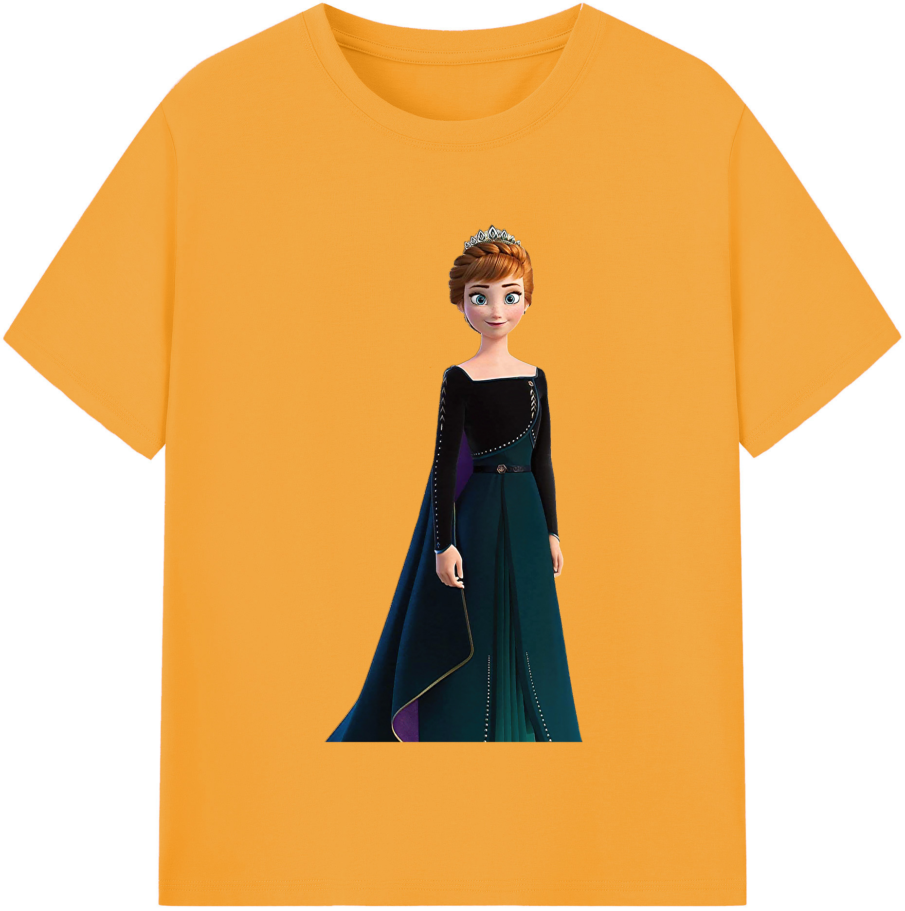 （画像用） アナと雪の女王 アンナ エルサ Frozen Anna Elsa レディースカジュアルプリントTシャツ（綿100％）