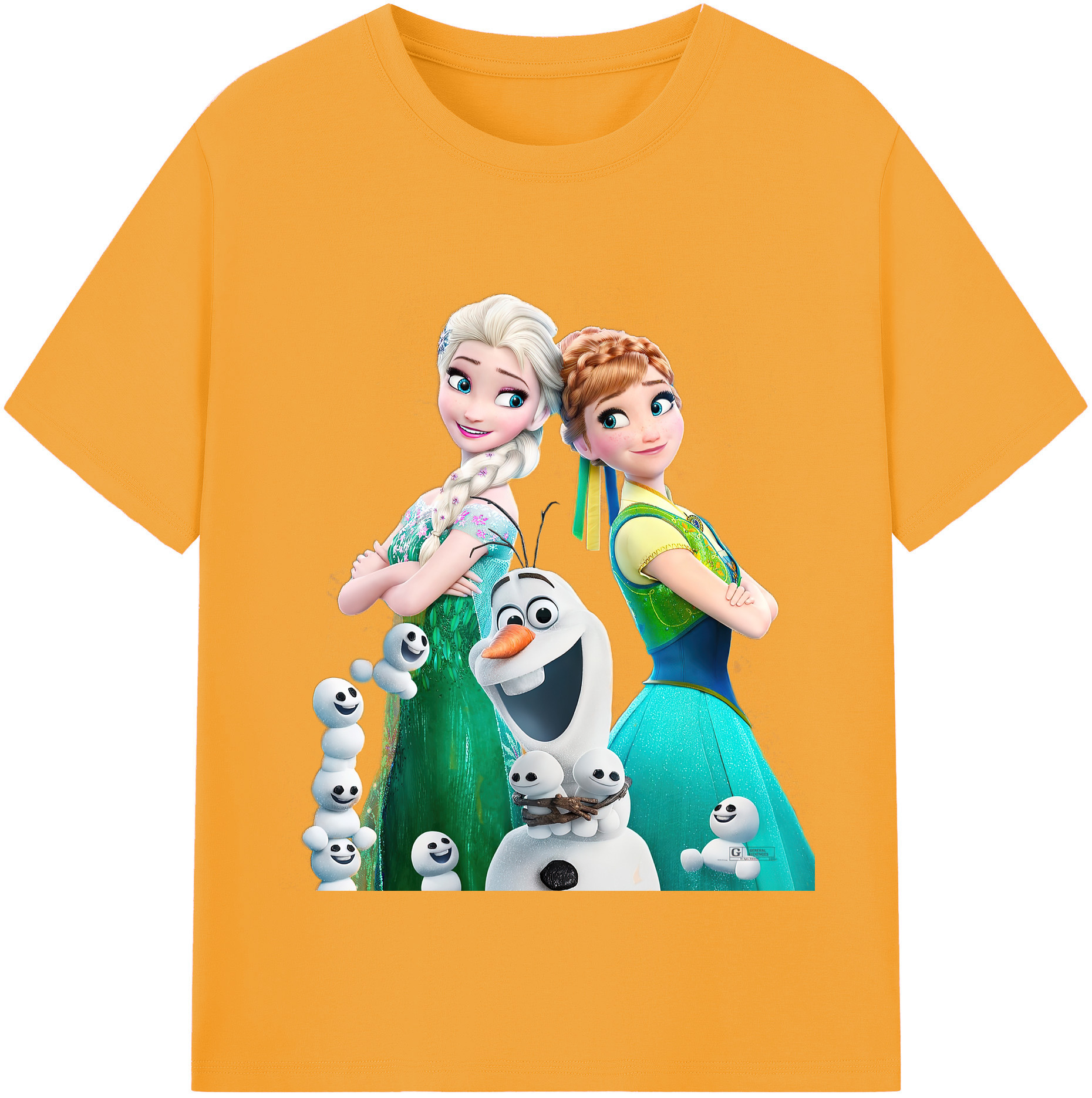 （画像用） アナと雪の女王 アンナ エルサ Frozen Anna Elsa レディースカジュアルプリントTシャツ（綿100％）