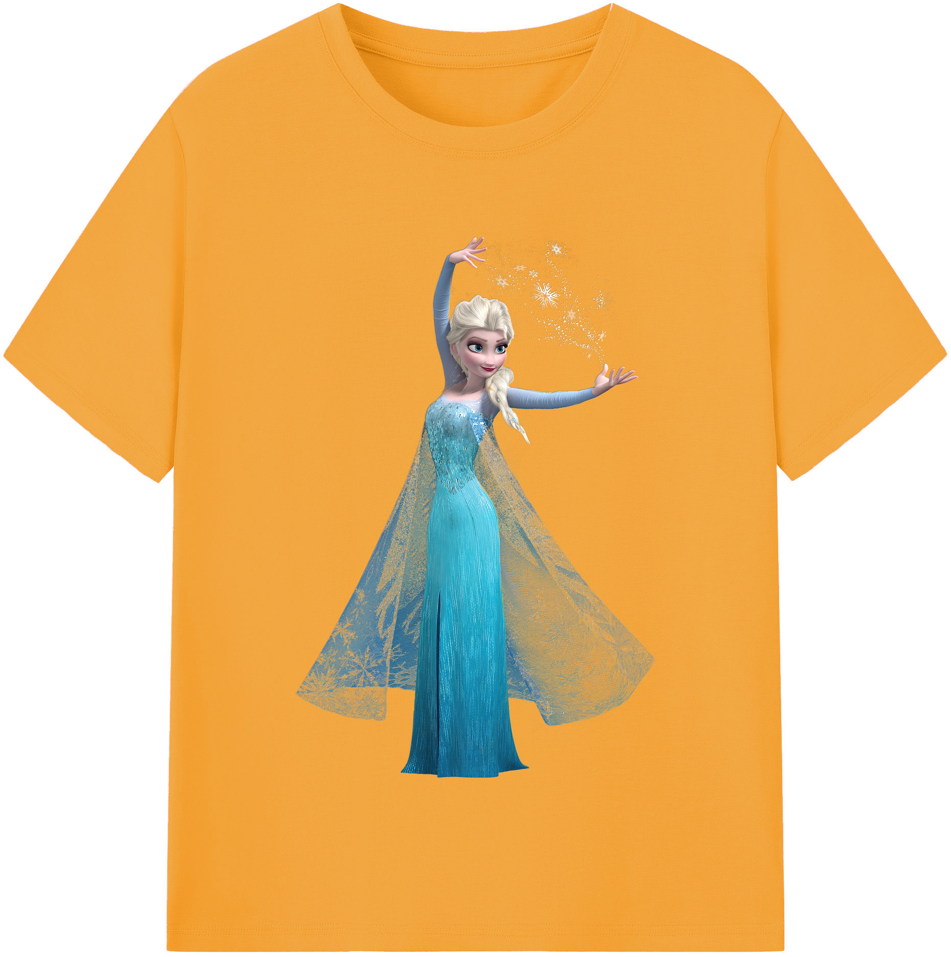 （画像用） アナと雪の女王 アンナ エルサ Frozen Anna Elsa レディースカジュアルプリントTシャツ（綿100％）