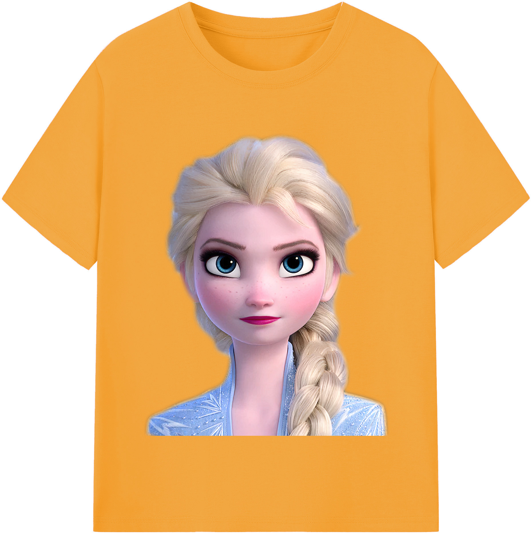 （画像用） アナと雪の女王 アンナ エルサ Frozen Anna Elsa レディースカジュアルプリントTシャツ（綿100％）