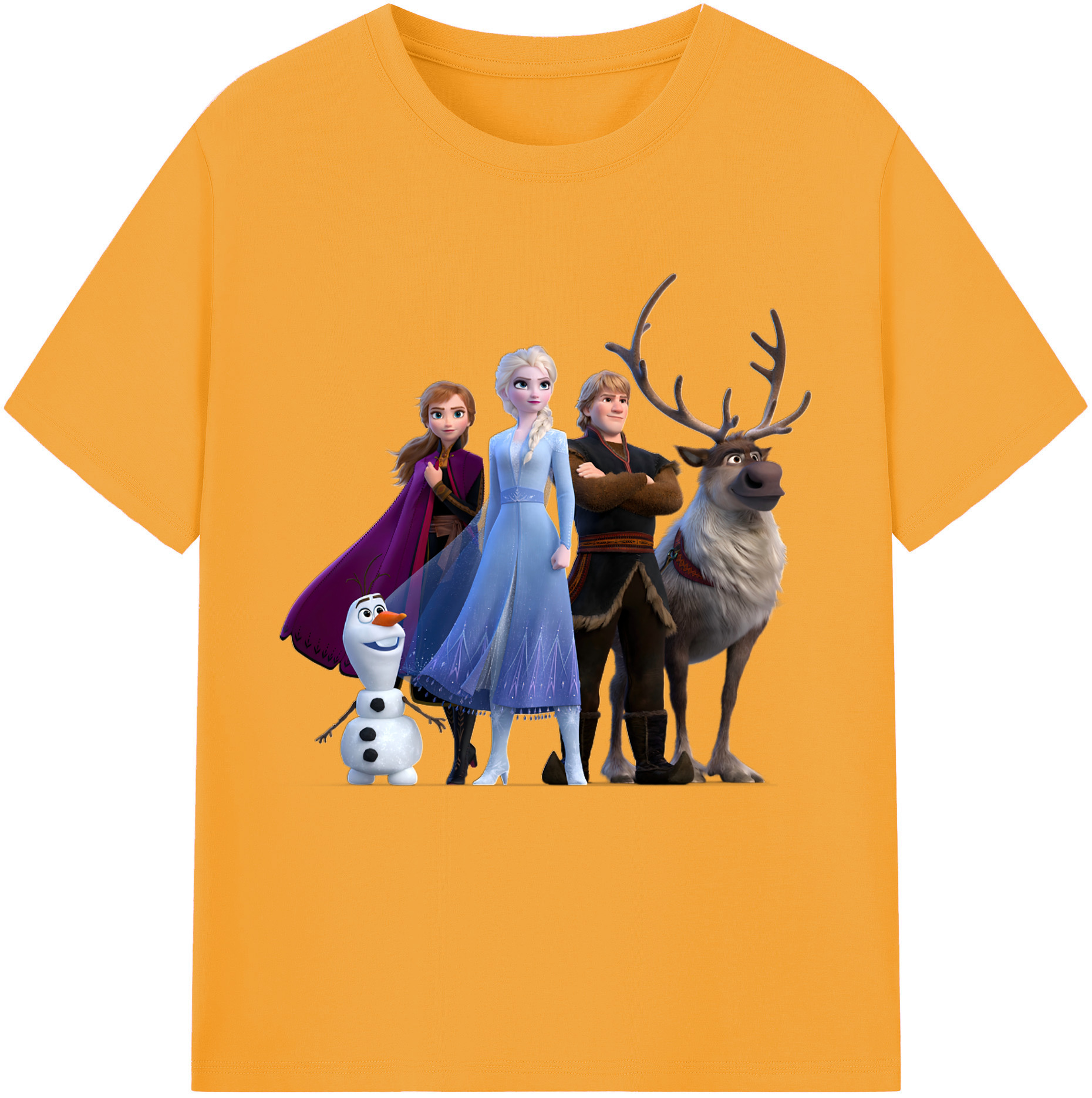 （画像用） アナと雪の女王 アンナ エルサ Frozen Anna Elsa レディースカジュアルプリントTシャツ（綿100％）