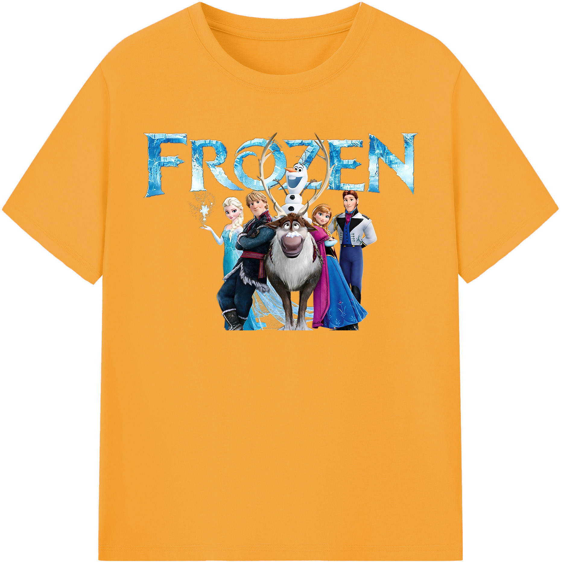 （画像用） アナと雪の女王 アンナ エルサ Frozen Anna Elsa レディースカジュアルプリントTシャツ（綿100％）
