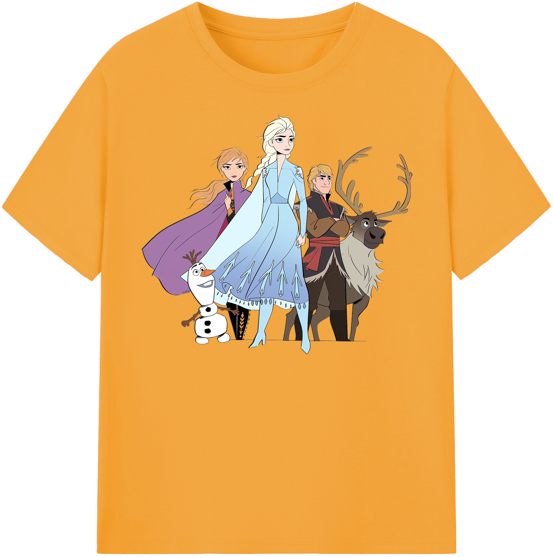 （画像用） アナと雪の女王 アンナ エルサ Frozen Anna Elsa レディースカジュアルプリントTシャツ（綿100％）