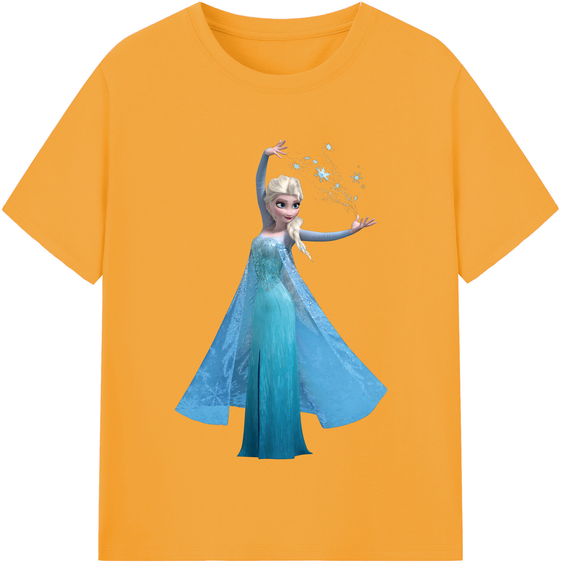 （画像用） アナと雪の女王 アンナ エルサ Frozen Anna Elsa レディースカジュアルプリントTシャツ（綿100％）
