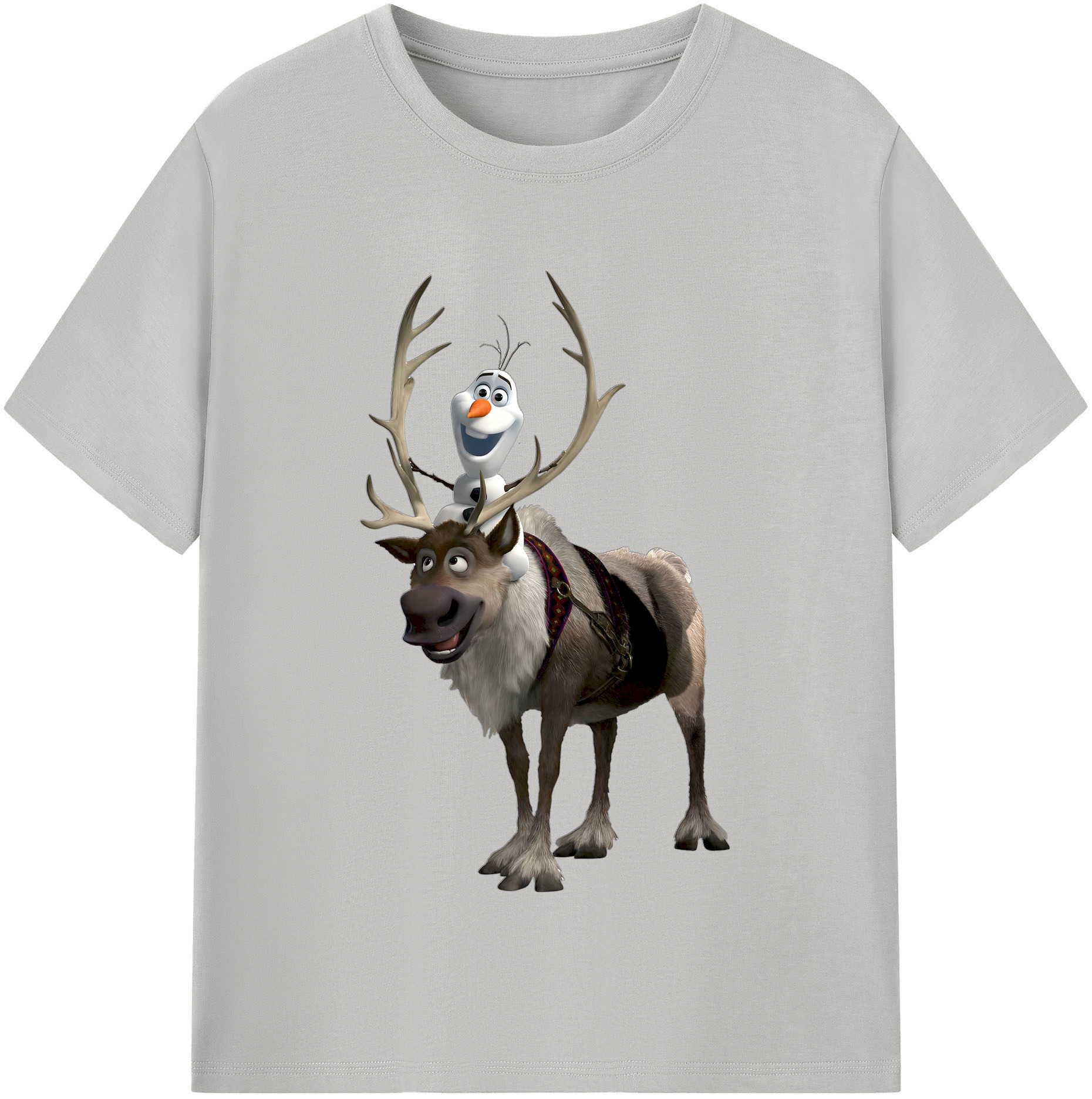 （画像用） アナと雪の女王 アンナ エルサ Frozen Anna Elsa レディースカジュアルプリントTシャツ（綿100％）