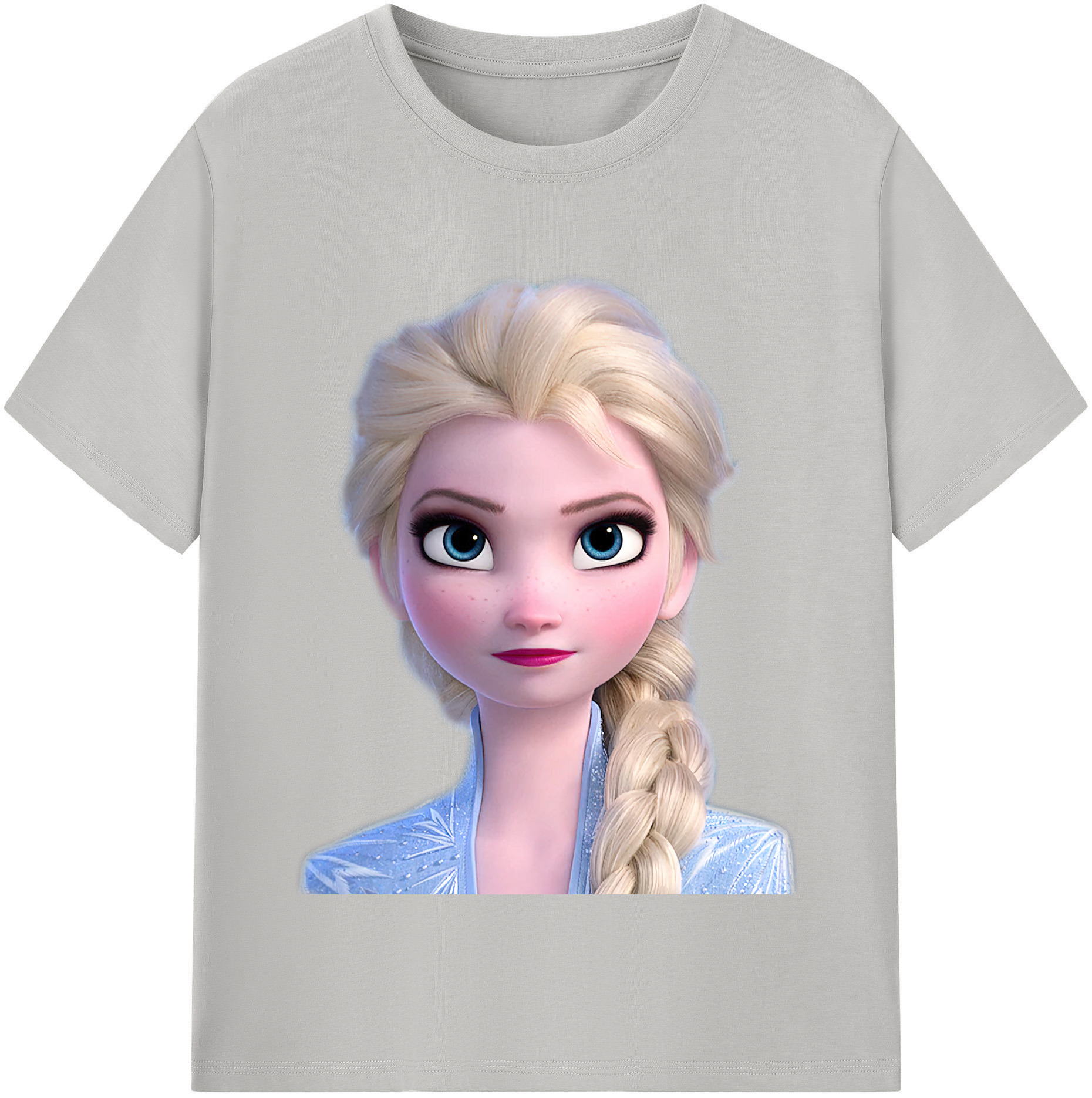 （画像用） アナと雪の女王 アンナ エルサ Frozen Anna Elsa レディースカジュアルプリントTシャツ（綿100％）