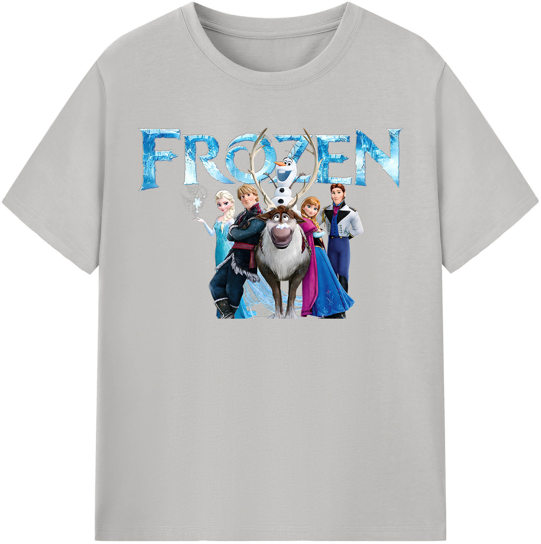 （画像用） アナと雪の女王 アンナ エルサ Frozen Anna Elsa レディースカジュアルプリントTシャツ（綿100％）