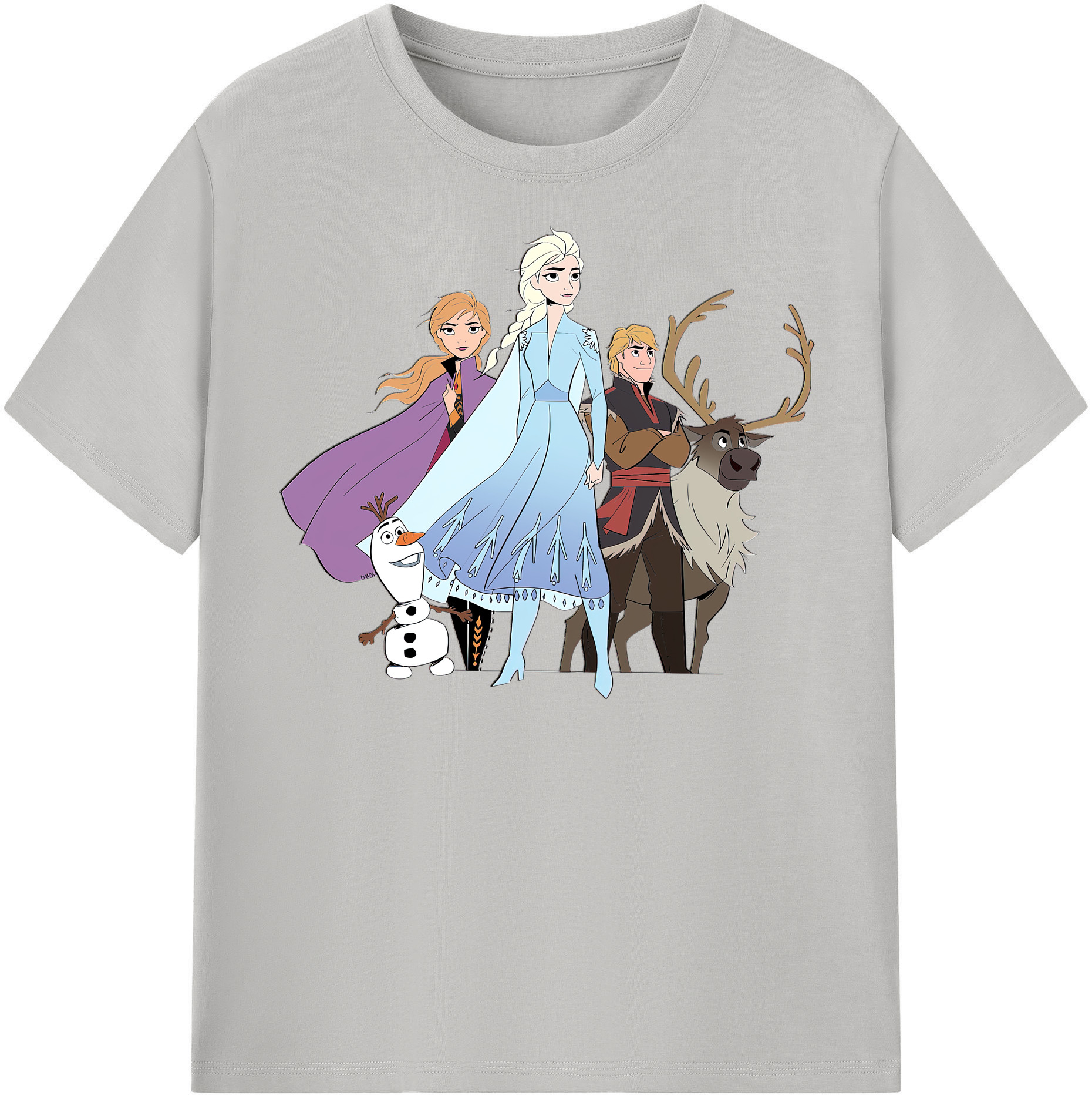 （画像用） アナと雪の女王 アンナ エルサ Frozen Anna Elsa レディースカジュアルプリントTシャツ（綿100％）