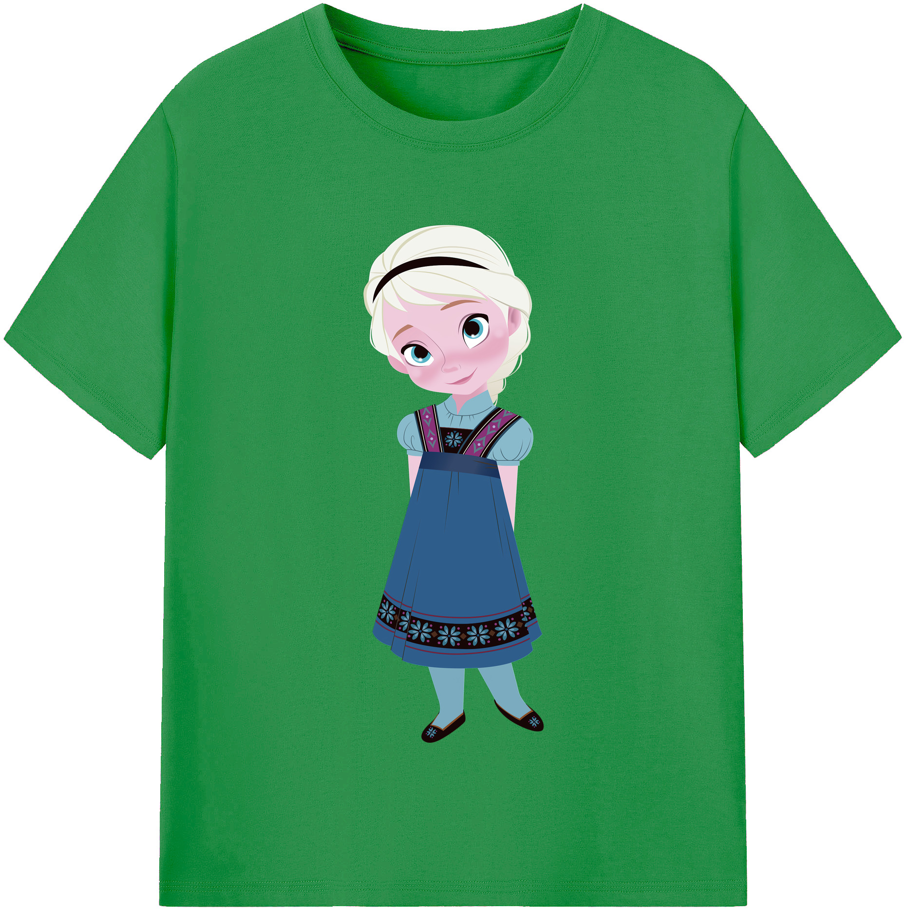 （画像用） アナと雪の女王 アンナ エルサ Frozen Anna Elsa レディースカジュアルプリントTシャツ（綿100％）