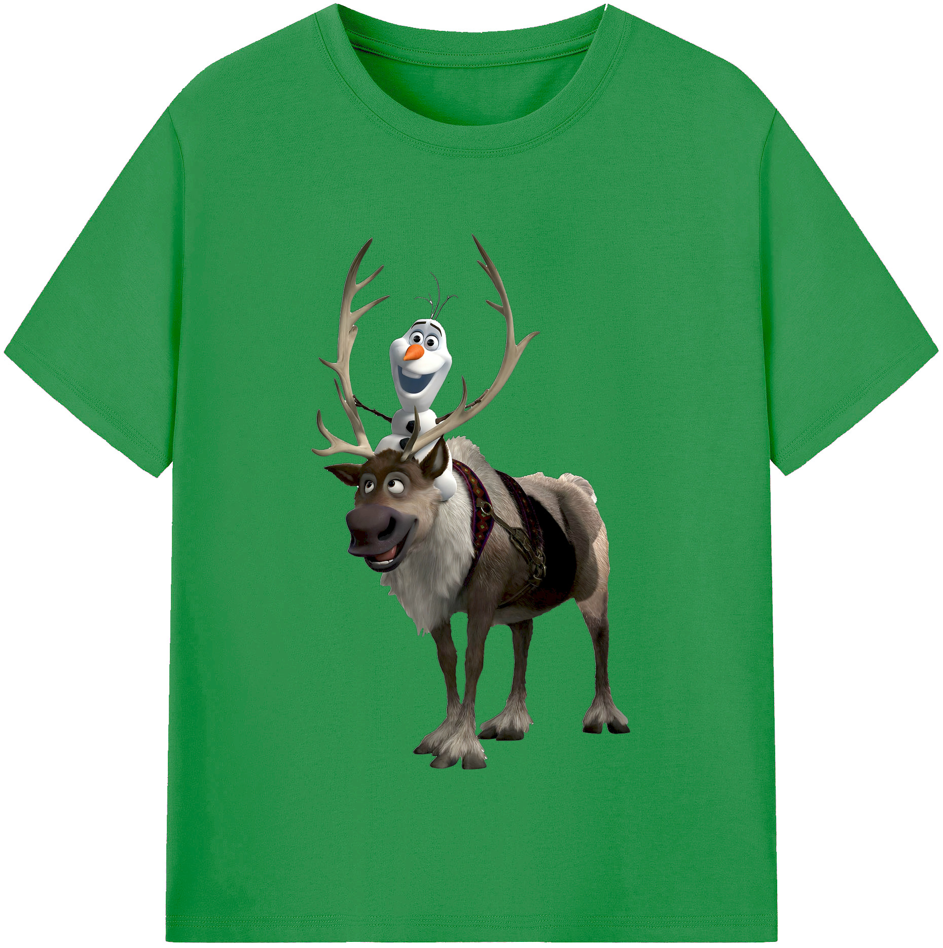 （画像用） アナと雪の女王 アンナ エルサ Frozen Anna Elsa レディースカジュアルプリントTシャツ（綿100％）