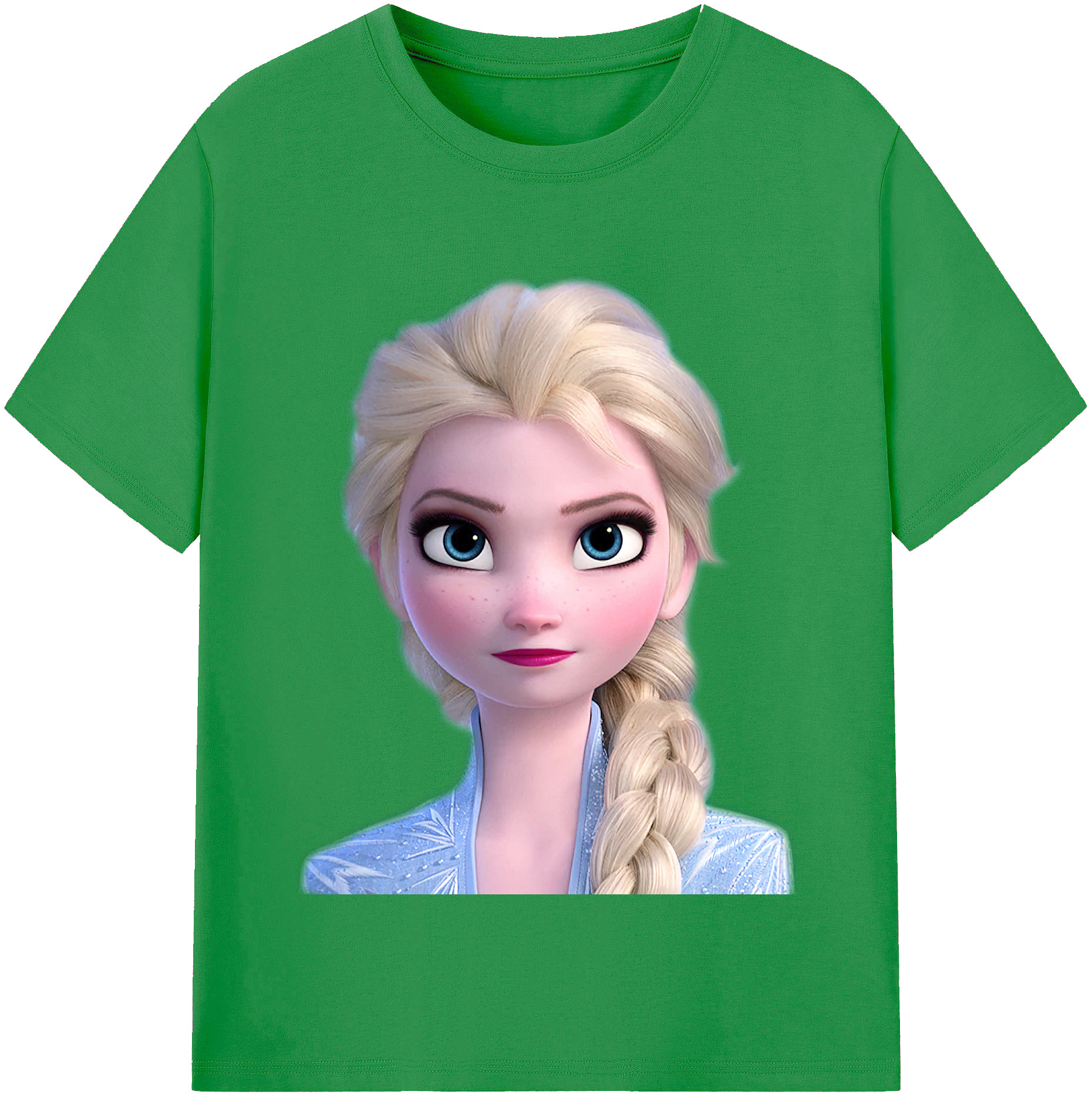 （画像用） アナと雪の女王 アンナ エルサ Frozen Anna Elsa レディースカジュアルプリントTシャツ（綿100％）