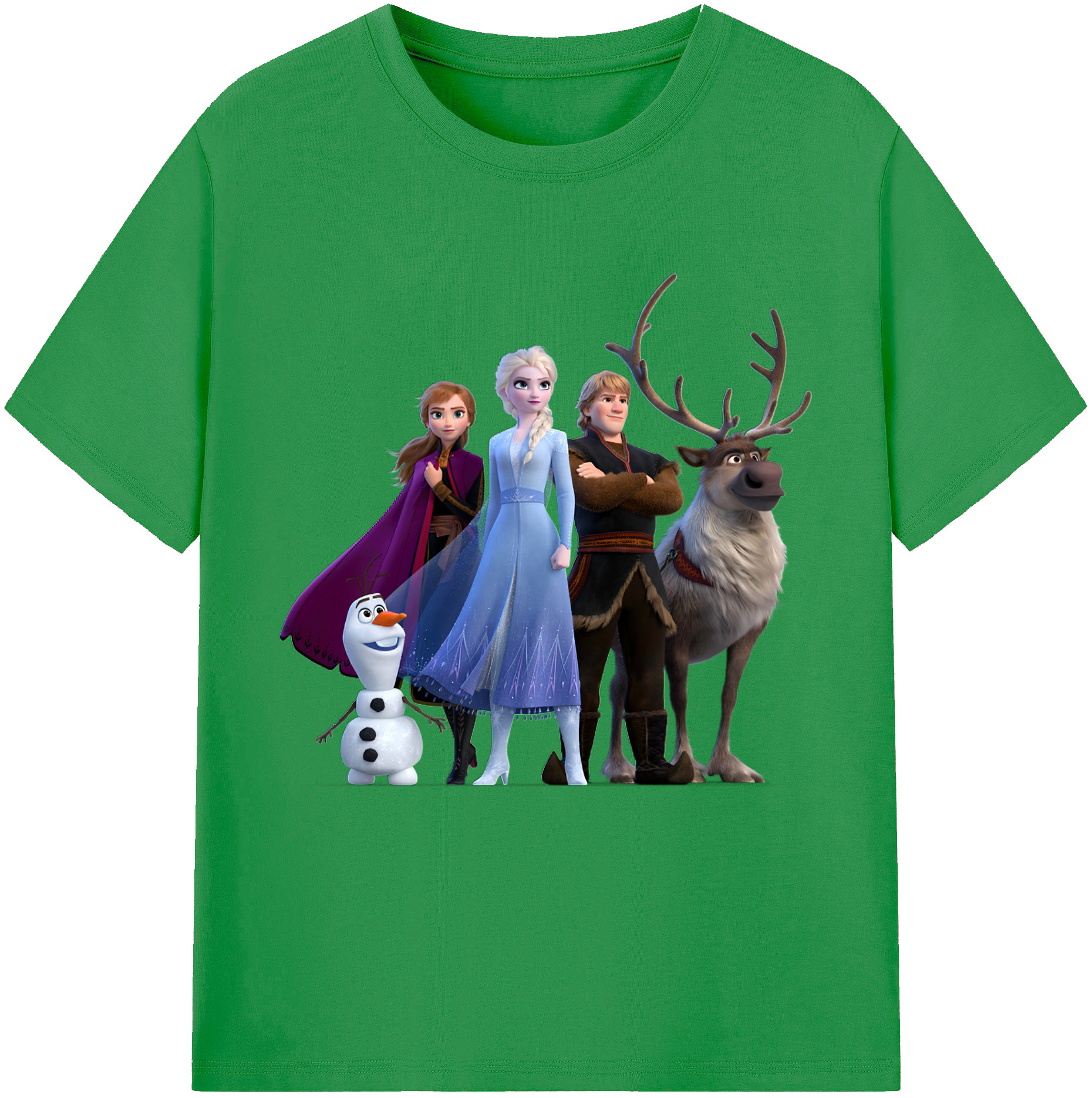 （画像用） アナと雪の女王 アンナ エルサ Frozen Anna Elsa レディースカジュアルプリントTシャツ（綿100％）