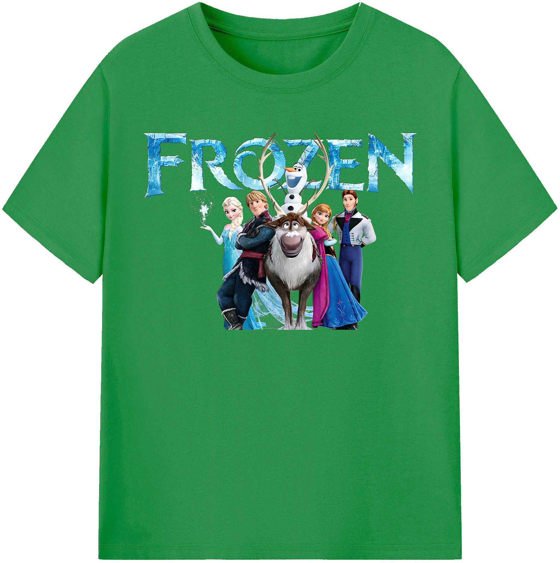 （画像用） アナと雪の女王 アンナ エルサ Frozen Anna Elsa レディースカジュアルプリントTシャツ（綿100％）