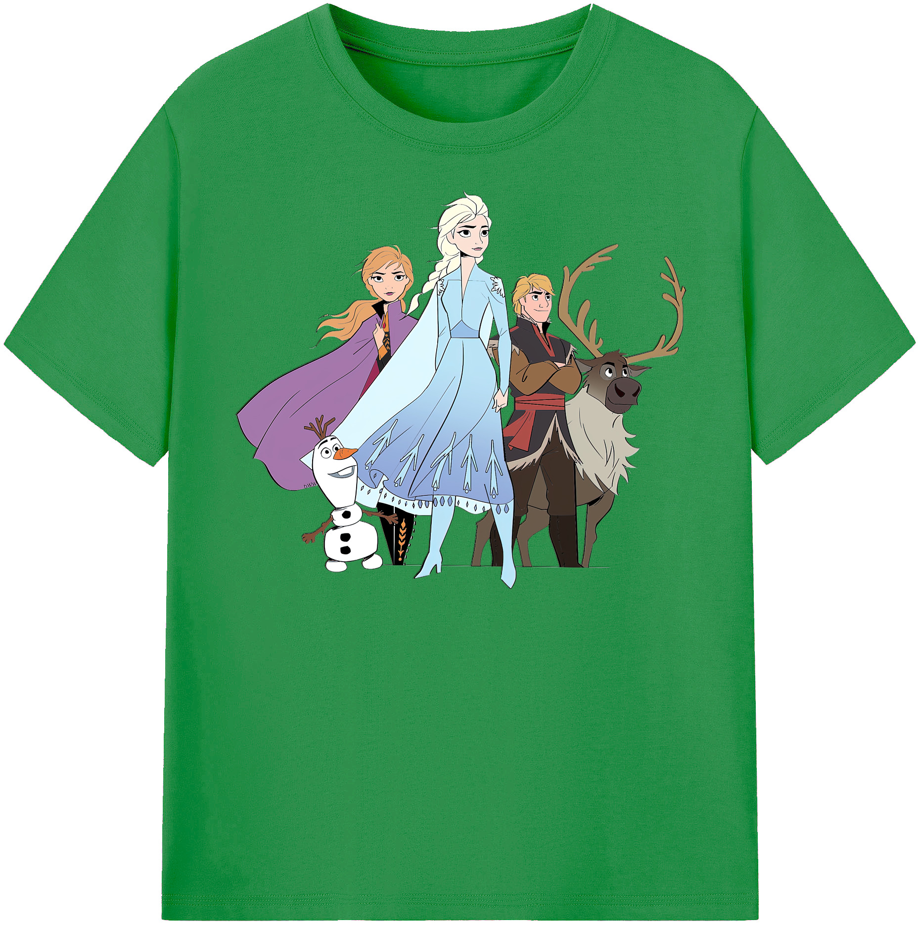 （画像用） アナと雪の女王 アンナ エルサ Frozen Anna Elsa レディースカジュアルプリントTシャツ（綿100％）