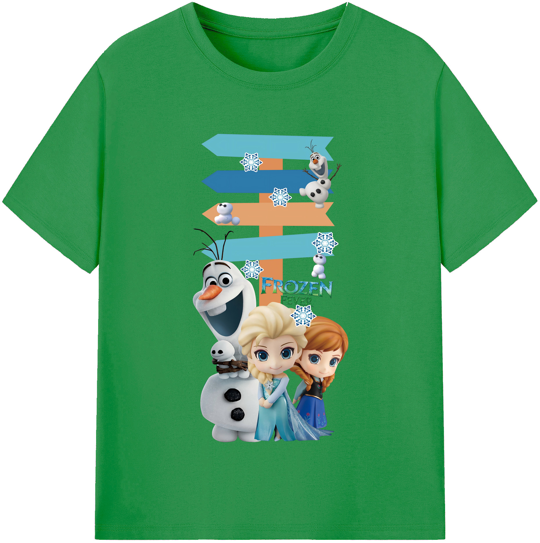 （画像用） アナと雪の女王 アンナ エルサ Frozen Anna Elsa レディースカジュアルプリントTシャツ（綿100％）