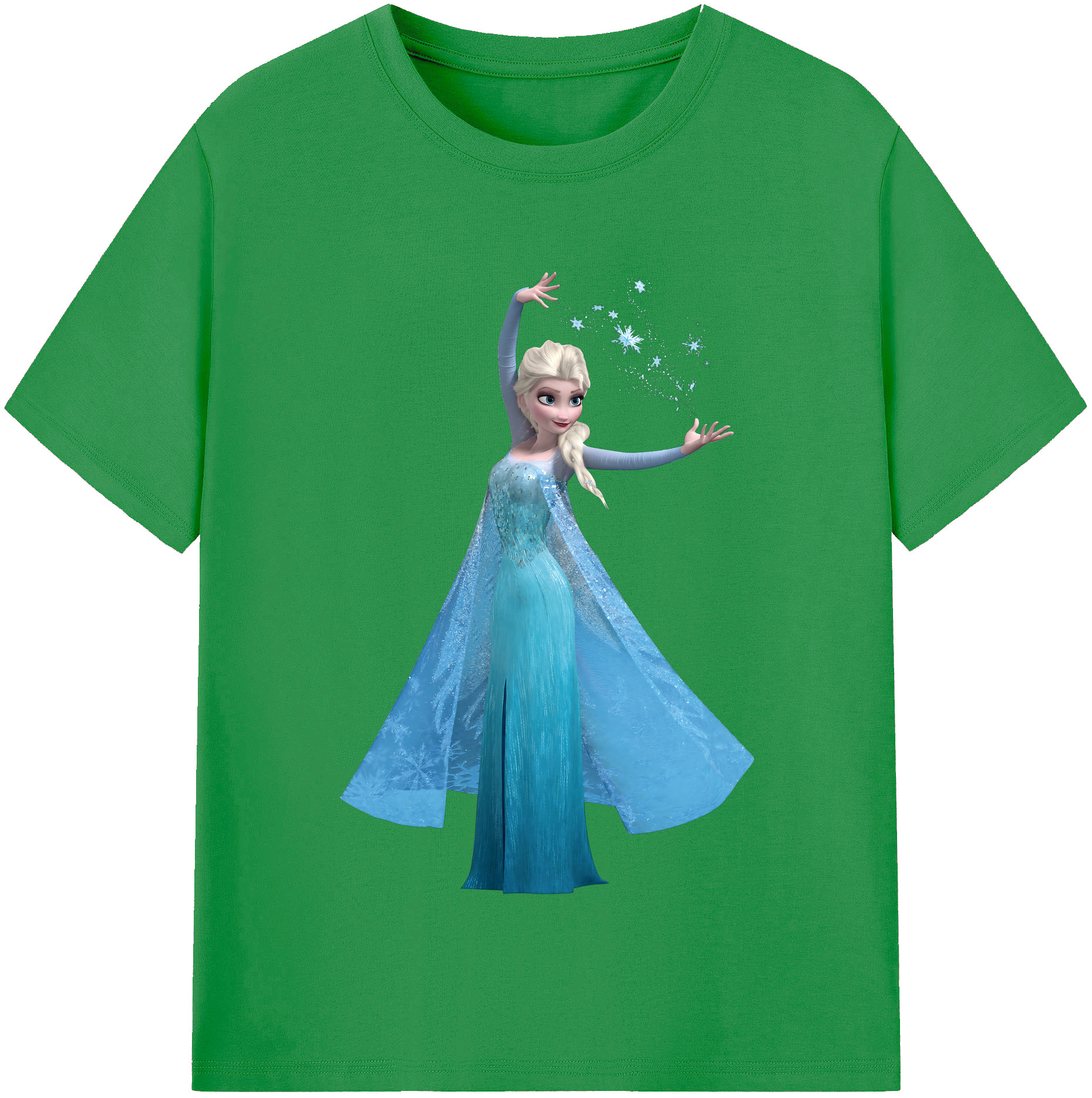 （画像用） アナと雪の女王 アンナ エルサ Frozen Anna Elsa レディースカジュアルプリントTシャツ（綿100％）